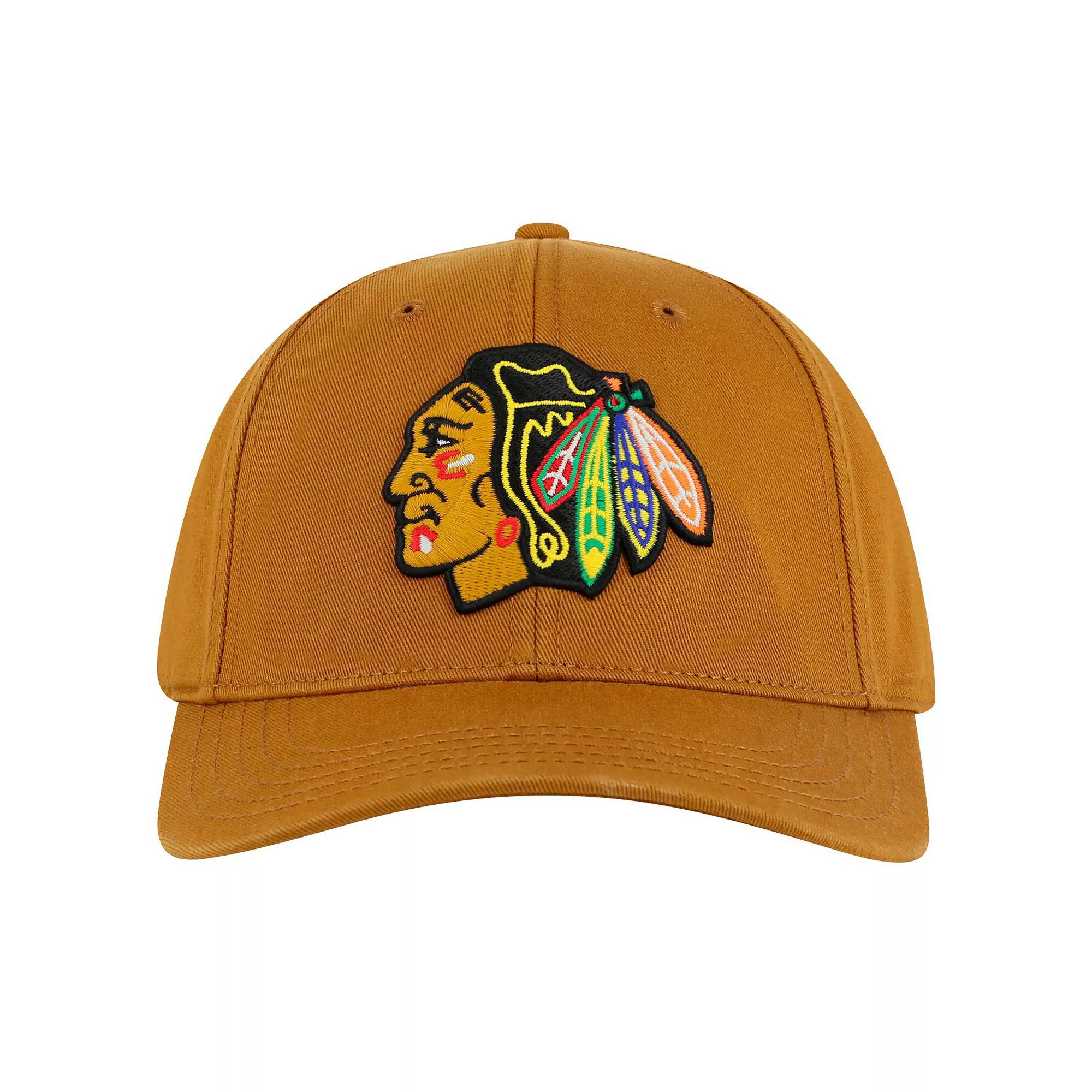 Mens American Needle Tan Chicago Blackhawks Hepcat Washed Twill Adjustable Hat Product Image