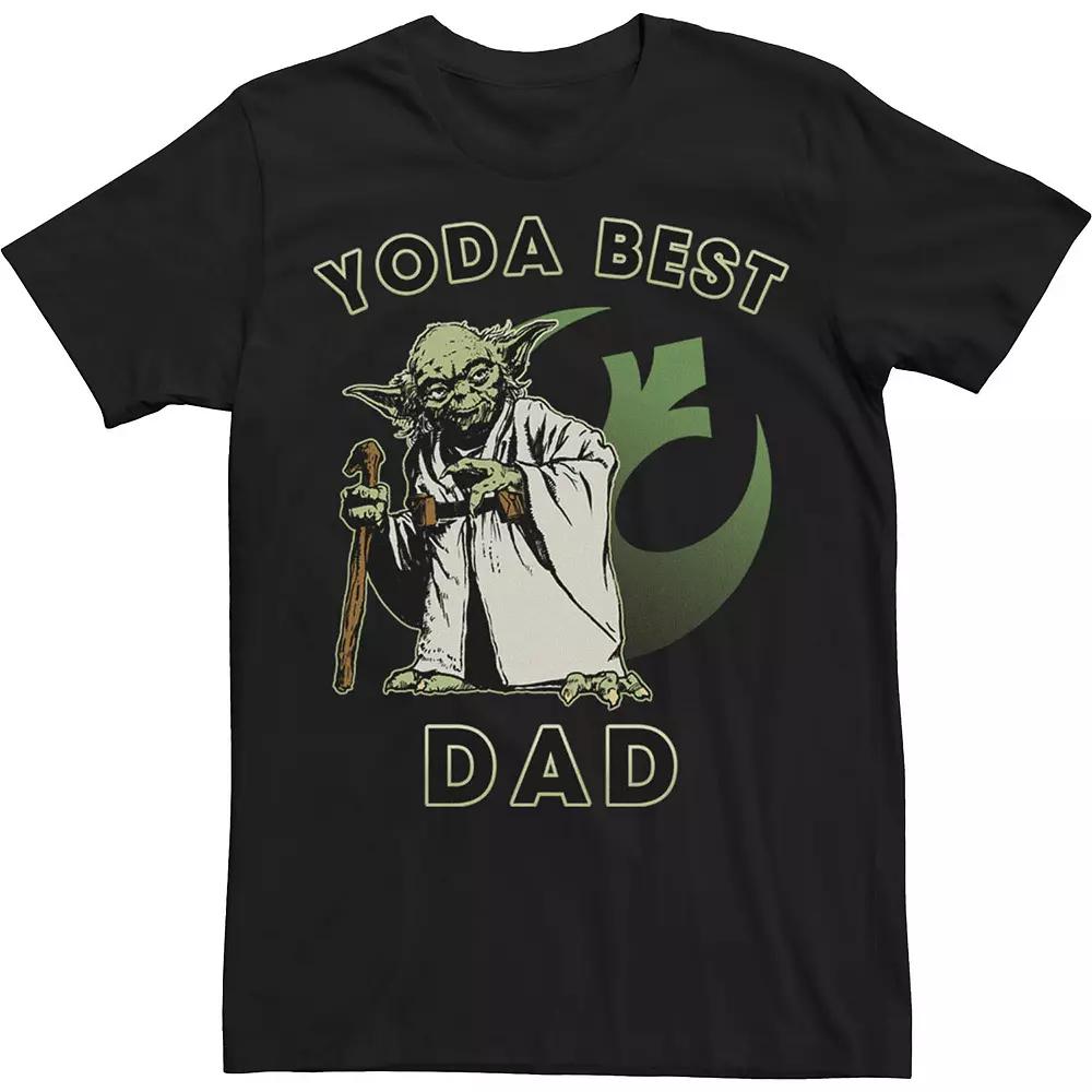 Big & Tall Star Wars Yoda Best Dad Rebel Logo Tee, Men's,  Product Image