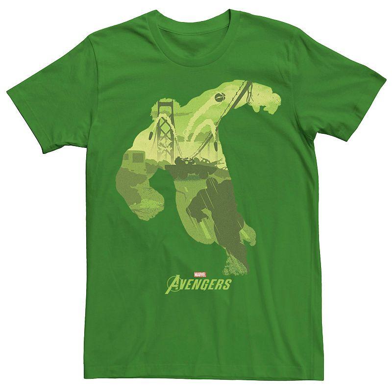 Men's Marvel Avengers Hulk Bridge Silhouette Fill Tee,  Product Image