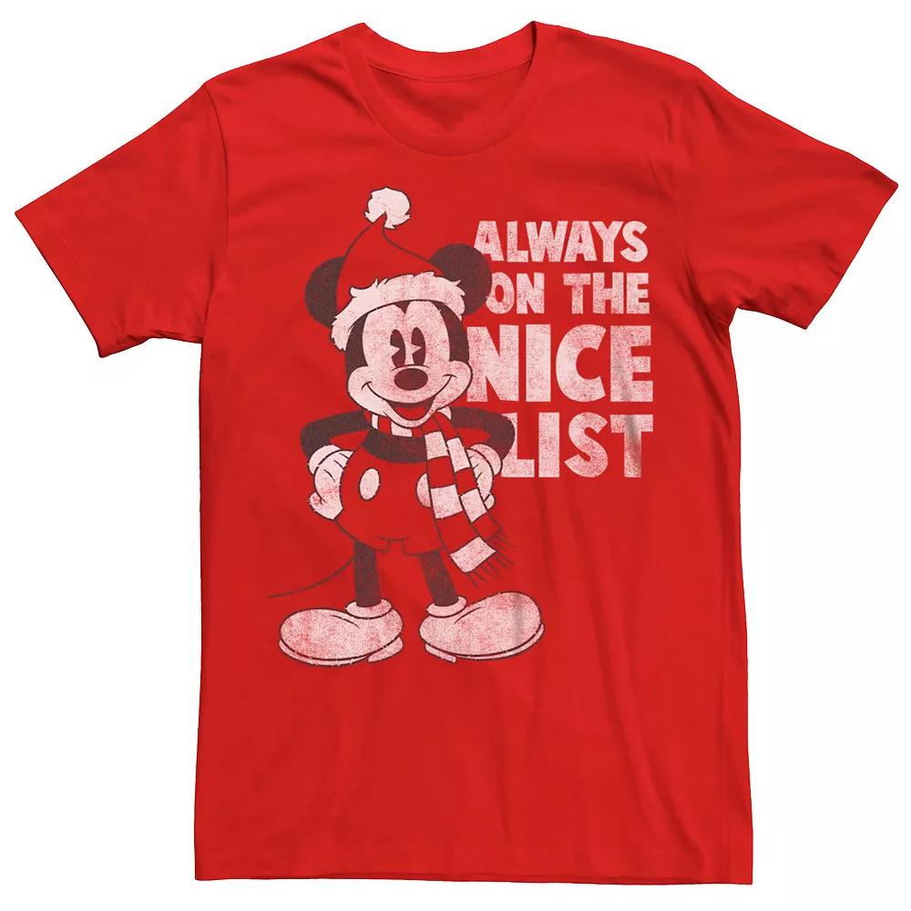 Disney's Mickey Mouse Men's Always On The Nice List Tee,  Product Image
