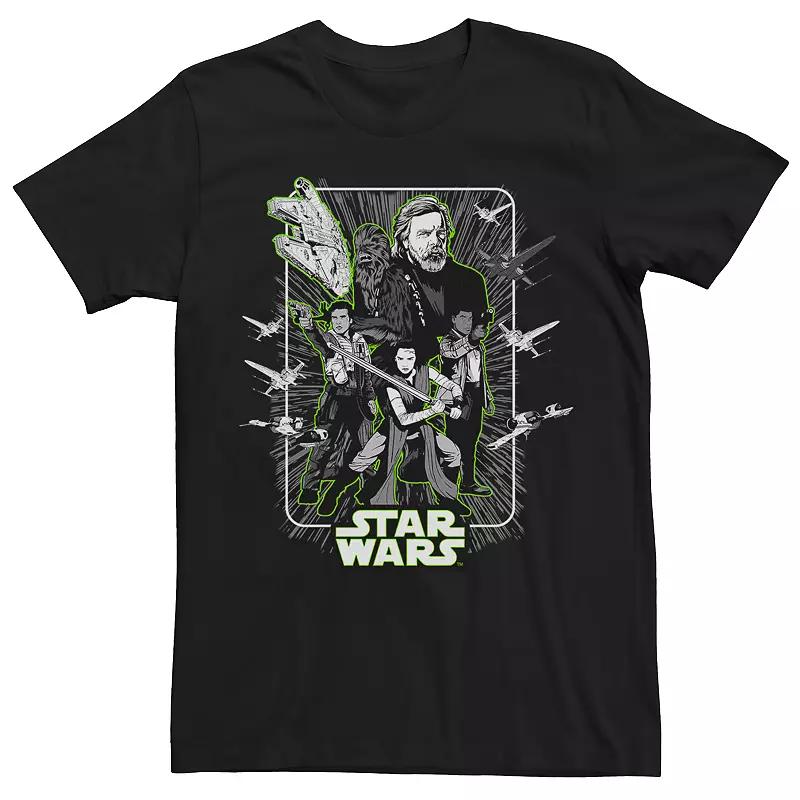 Men's Star Wars Neon Heroes Tonal Poster Tee,  Product Image
