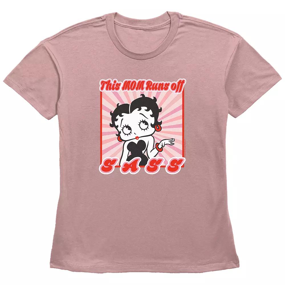 Women's Betty Boop My Mom Runs Off Sass Basic Fit Graphic Tee,  Product Image