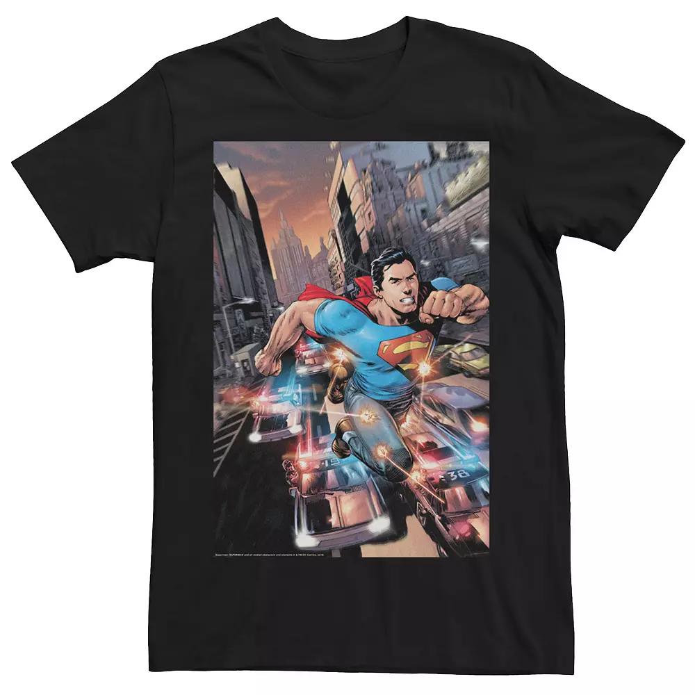 Men's DC Comics Superman Action Poster Graphic Tee,  Product Image