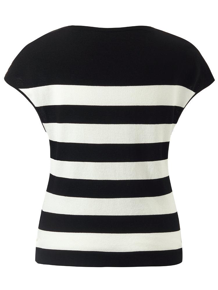 Tencel Striped Knitted Women Tank Top Product Image