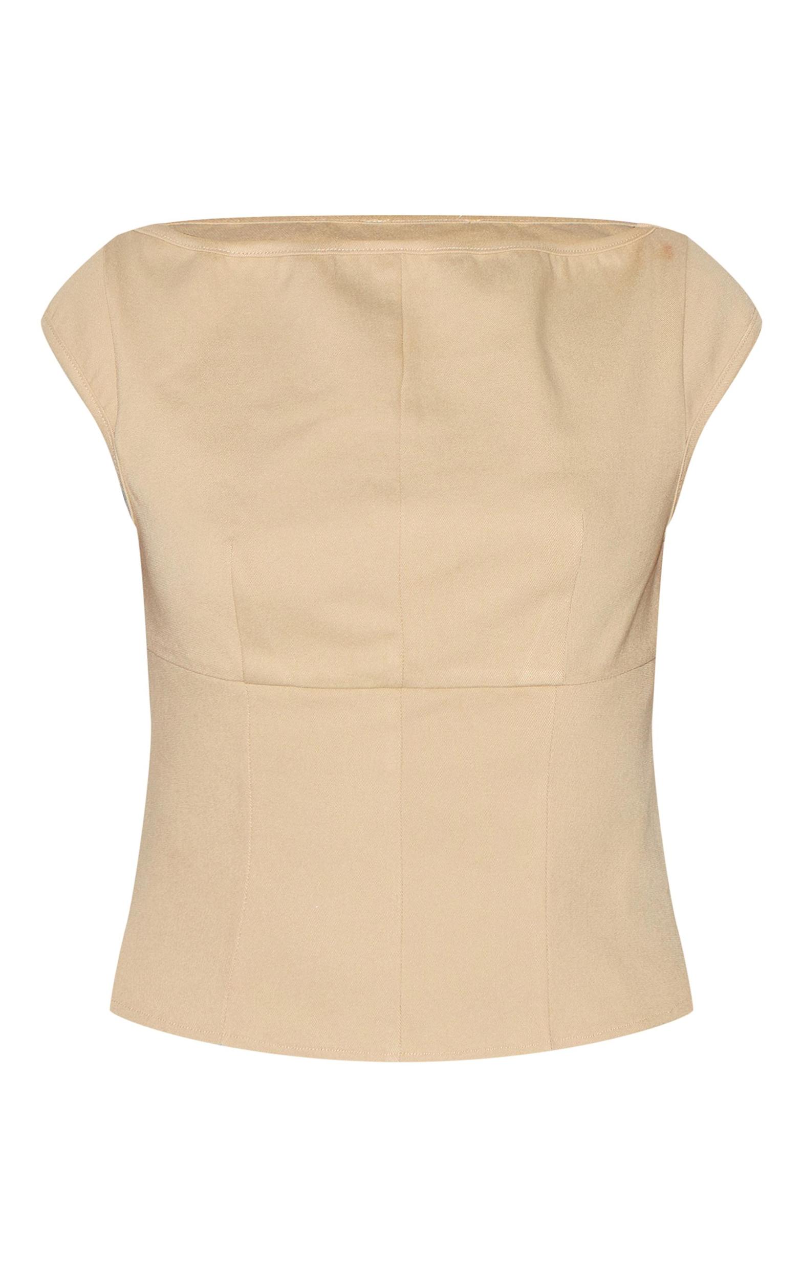 Sand Structured Stretch Woven Corset Product Image