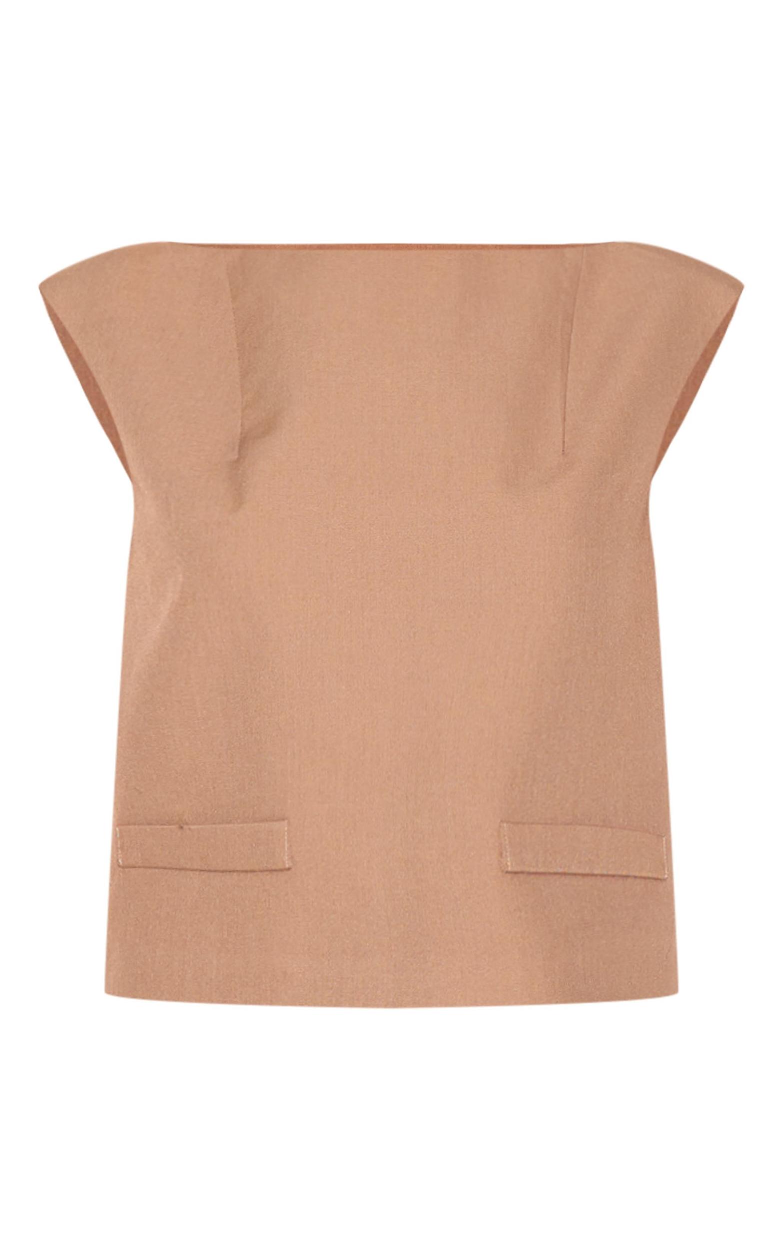 Mushroom Boxy Woven Long Top Product Image