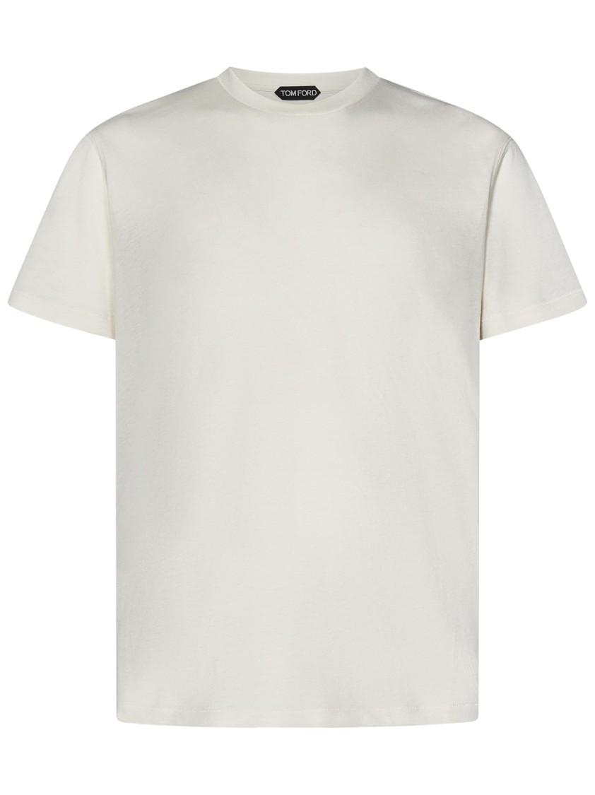 TOM FORD Stretch Cotton & Modal Jersey T-shirt In White Product Image