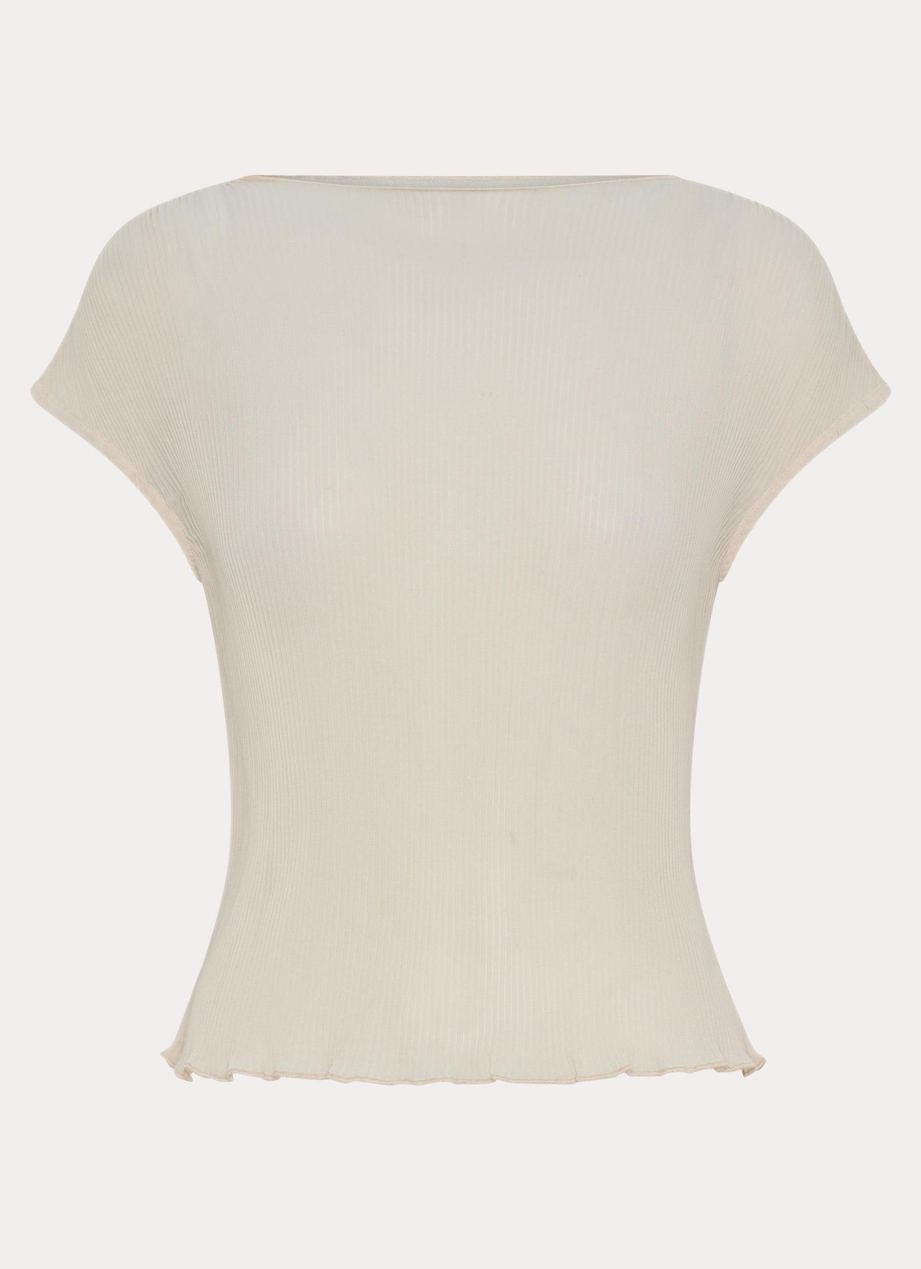 Gemma Cap Sleeve Top - Ivory Product Image