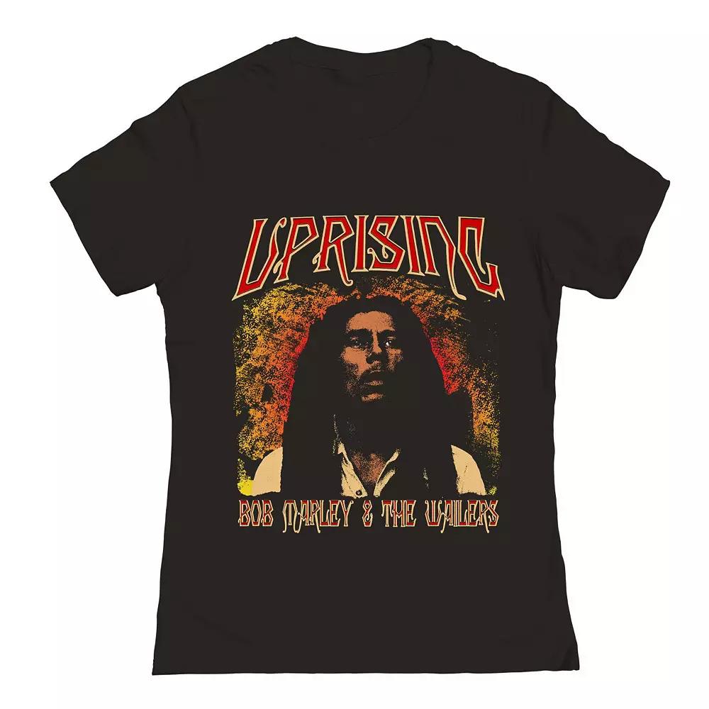 Junior's Bob Marley Uprising Bob Graphic Tee, Women's,  Product Image