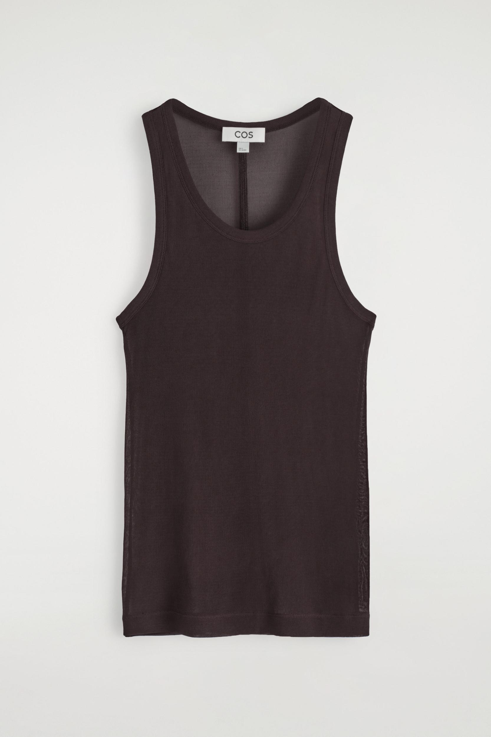 RIBBED SILK TANK TOP Product Image