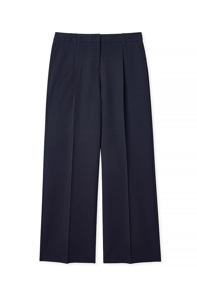 Wide Low Waist Suit Pants Product Image