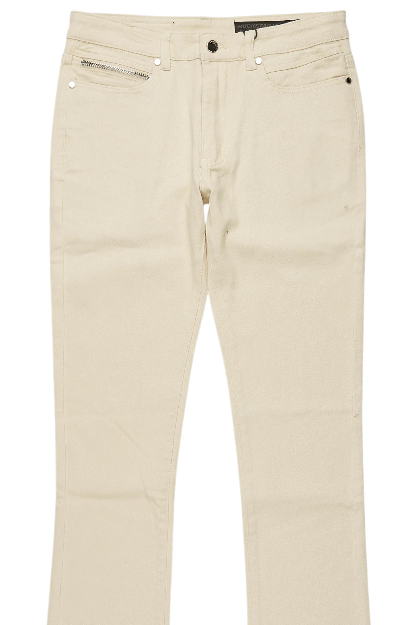 Dag Beige Stacked Flare Jean Male Product Image