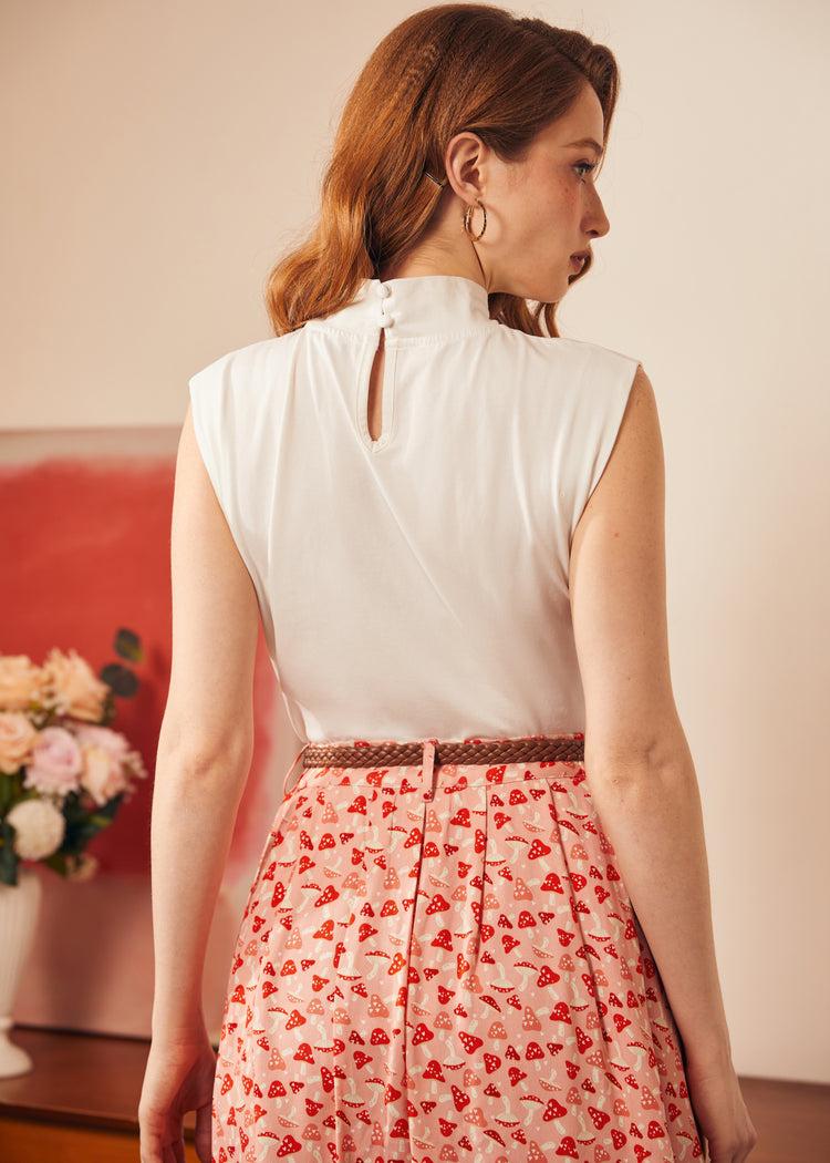 Retro Rendezvous Tie-Neck Top Product Image