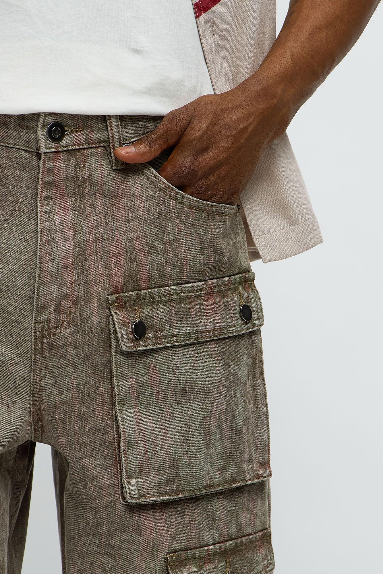 Run It By Baggy Cargo Jeans - Brown Product Image