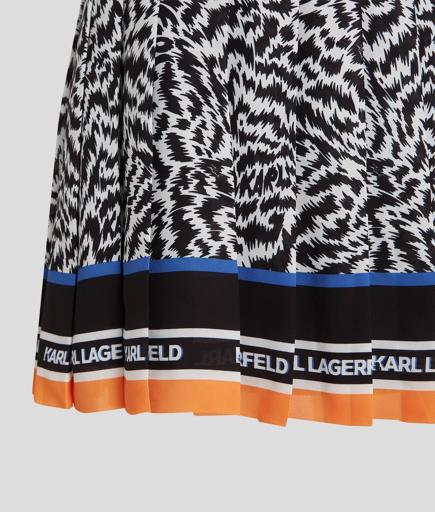 ZEBRA-PRINT PLEATED MINI SKIRT Product Image