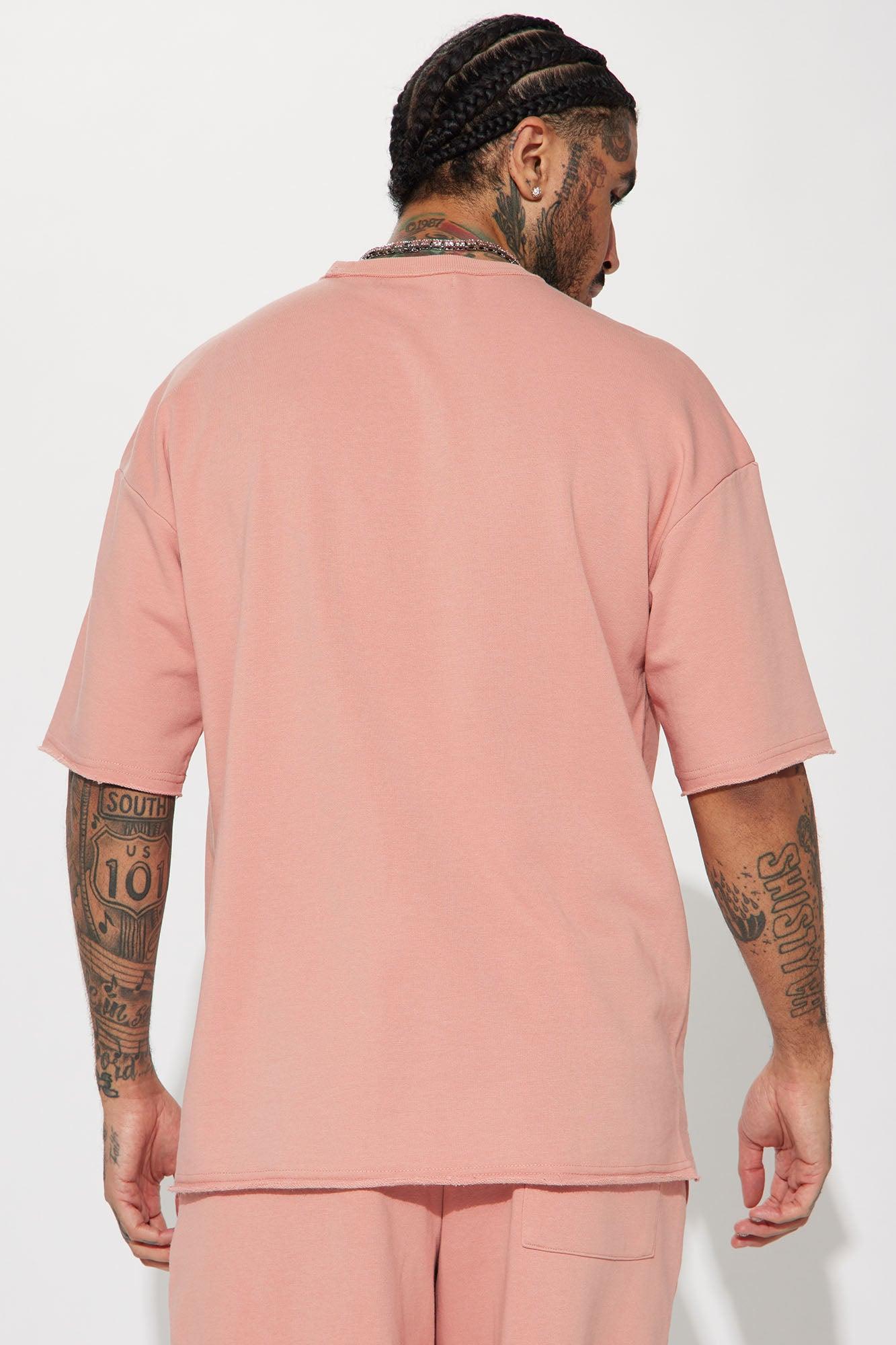 I Like How It Looks Oversized Terry Short Sleeve Tee - Mauve Product Image