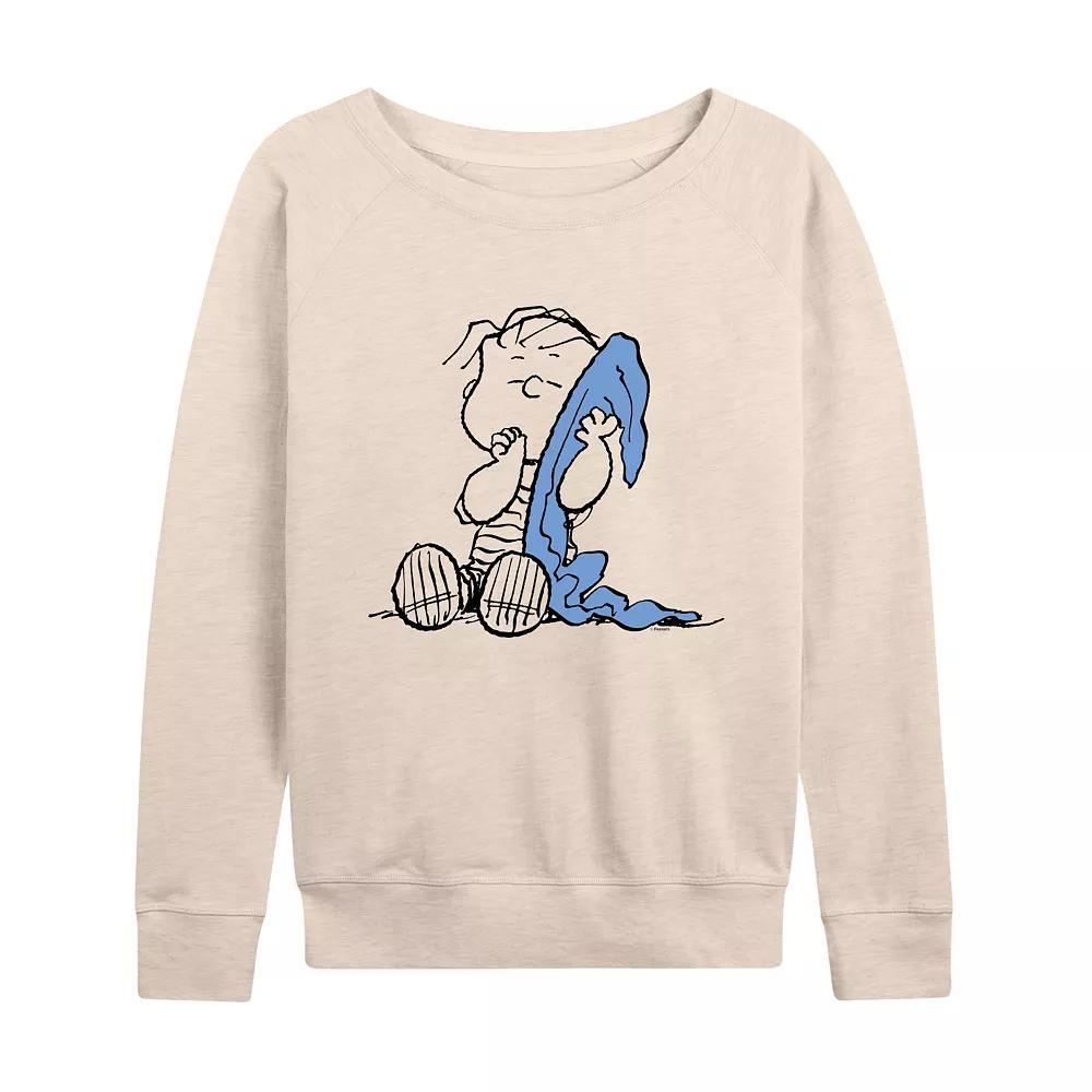 Women's Peanuts Linus Blanket French Terry Long Sleeve Tee, Girl's,  Product Image