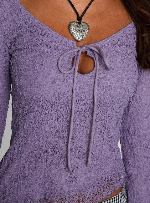 Hyacinthe Long Sleeve Top Lilac Product Image