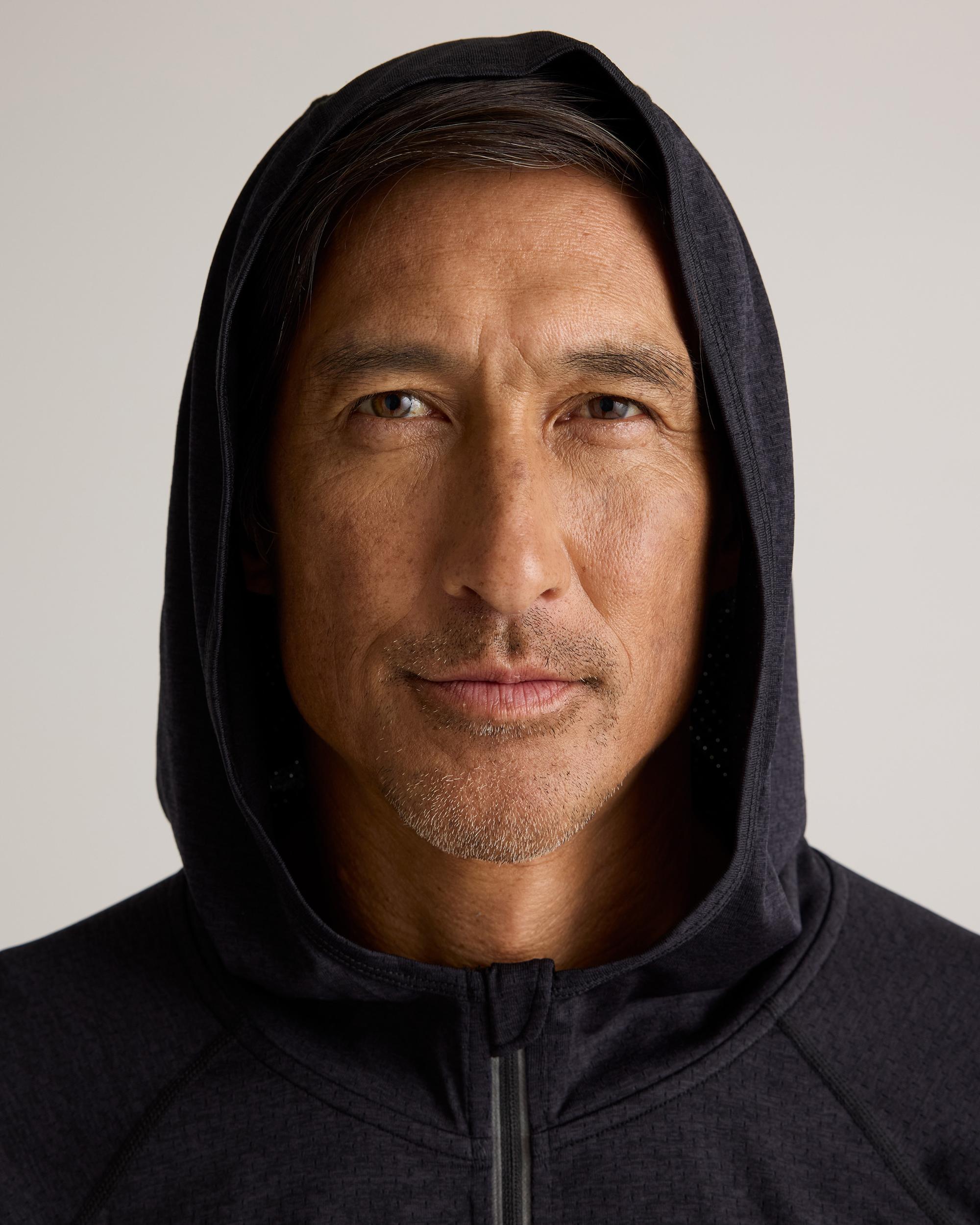 Quince | Men's Mesh Performance Training Quarter Zip Hoodie Recycled Polyester Product Image