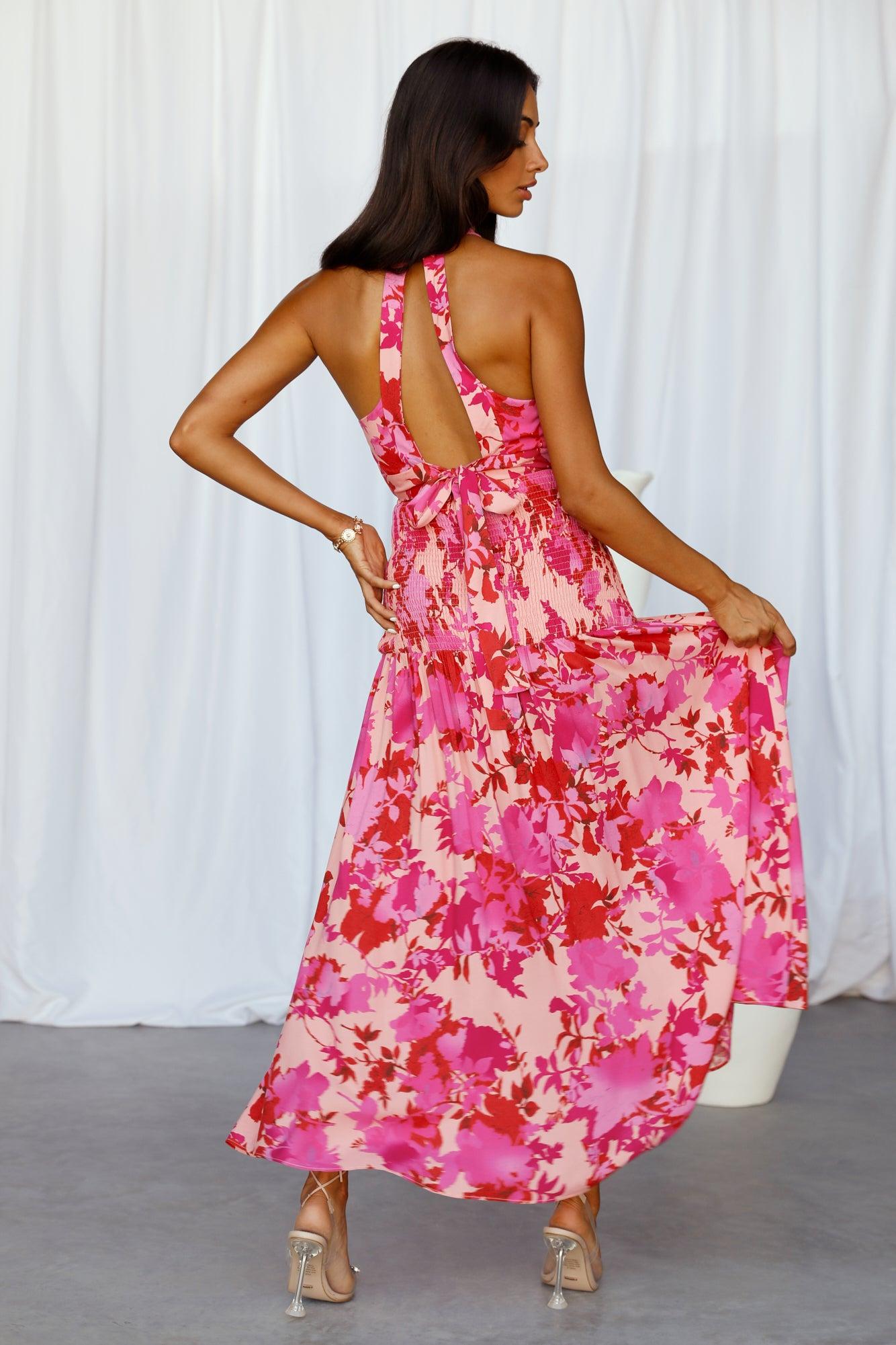 Listen Closely Maxi Dress Pink Product Image