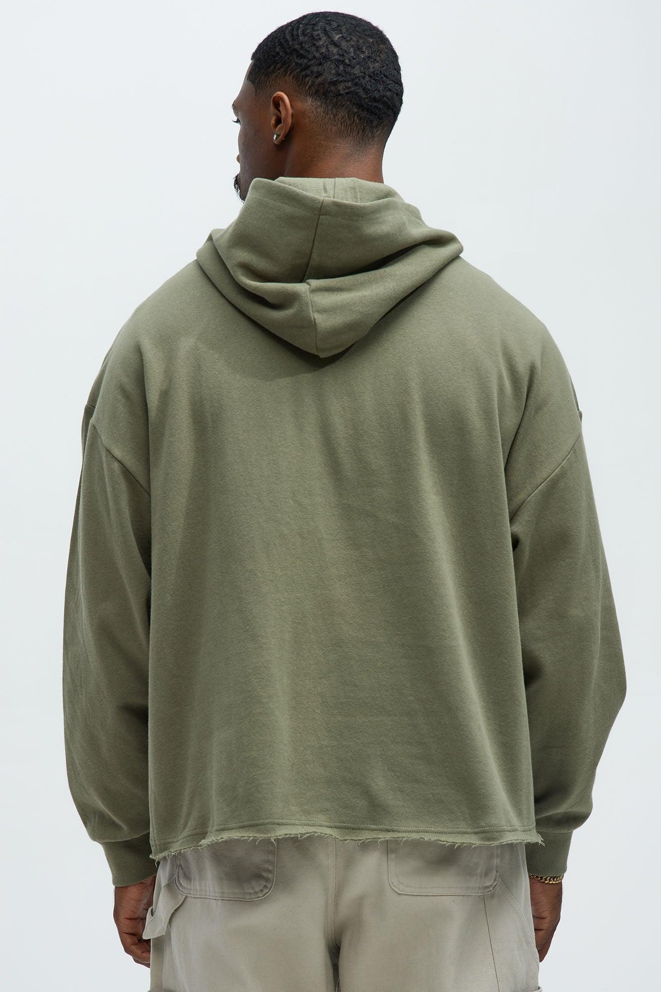 Ruffed Up Oversized Hoodie - Green Product Image
