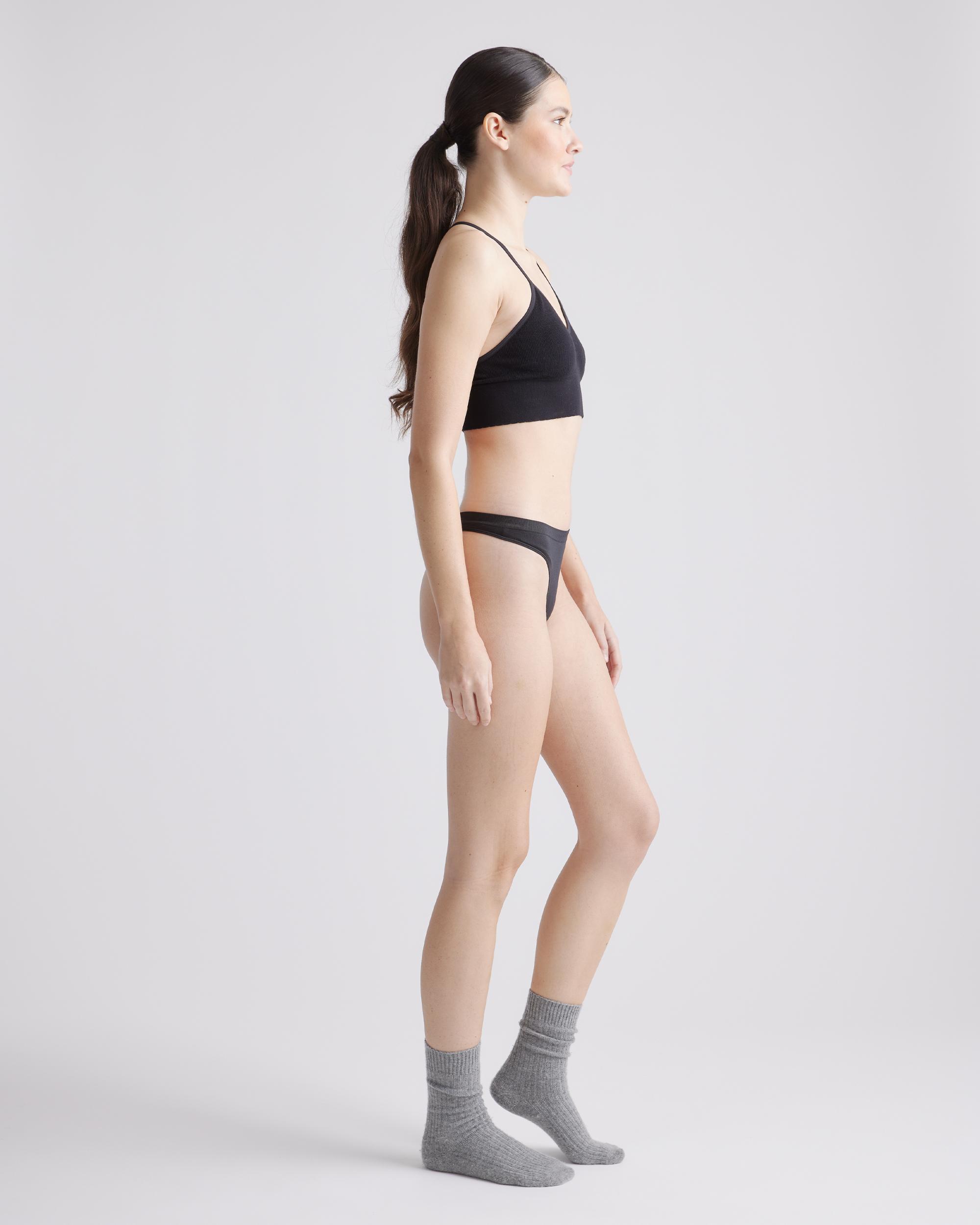 Quince | Women's Smoothing Comfort Thong Nylon/Spandex Product Image