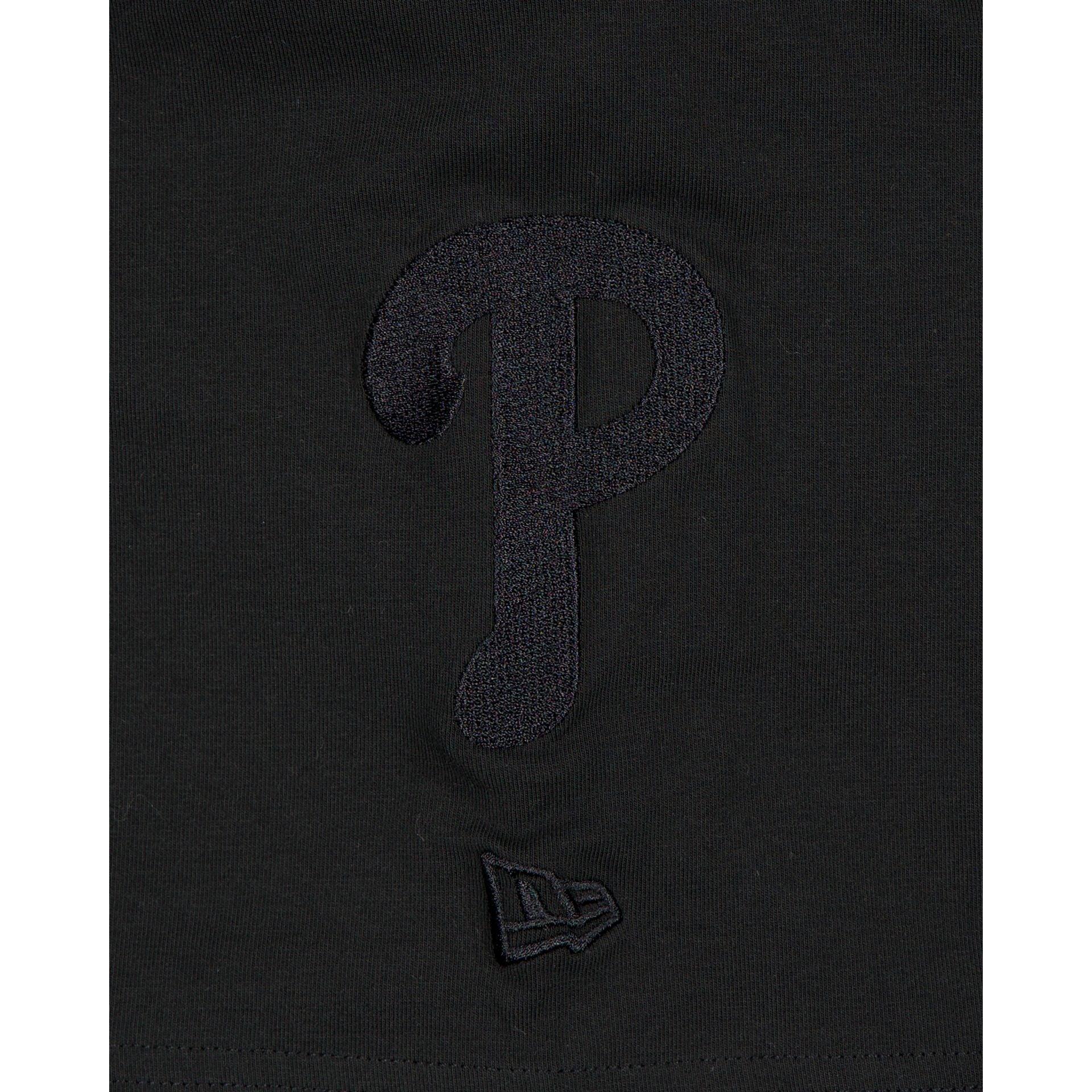 Philadelphia Phillies Black on Black Logo Select T-Shirt Male Product Image