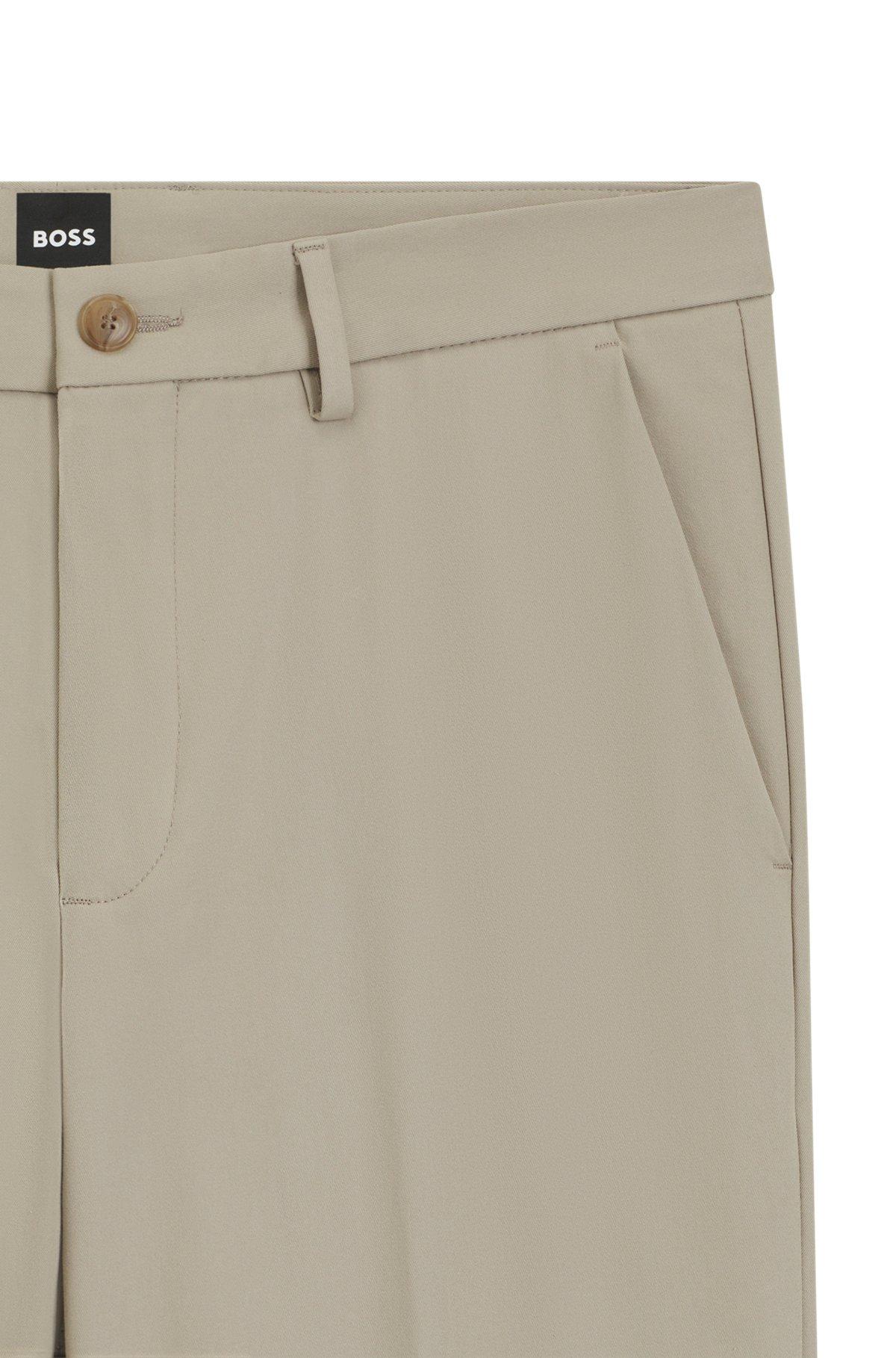 BOSS - Slim-fit pants in a stretch-cotton - Light Beige Product Image