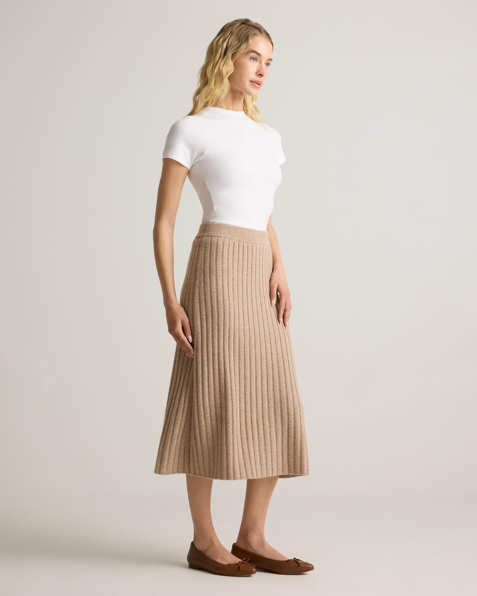 Quince | Women's Mongolian Cashmere Midi Skirt Product Image