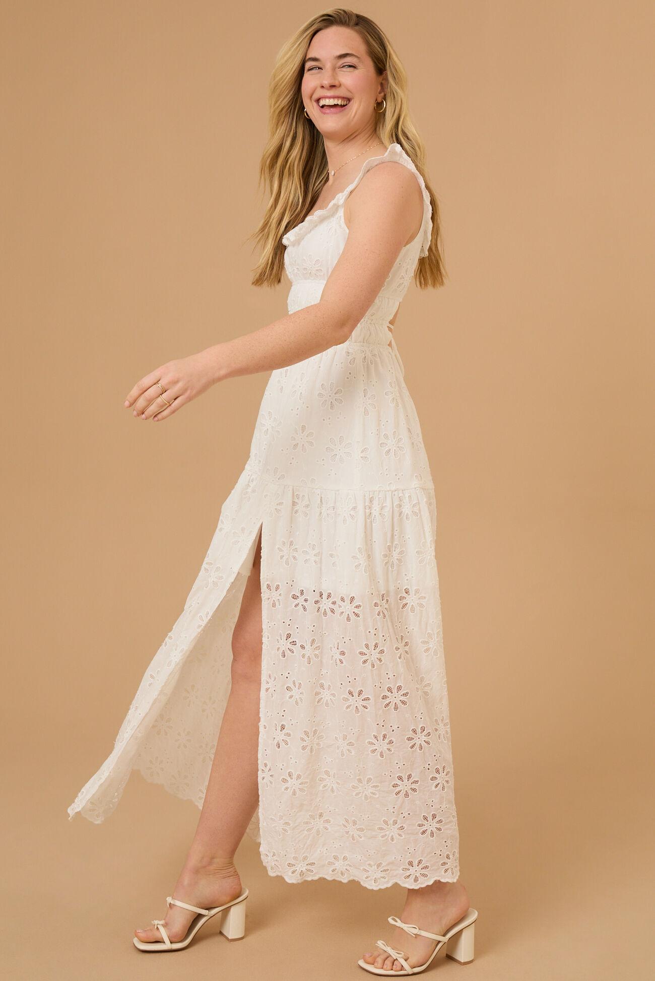 Athena Eyelet Maxi Dress Product Image