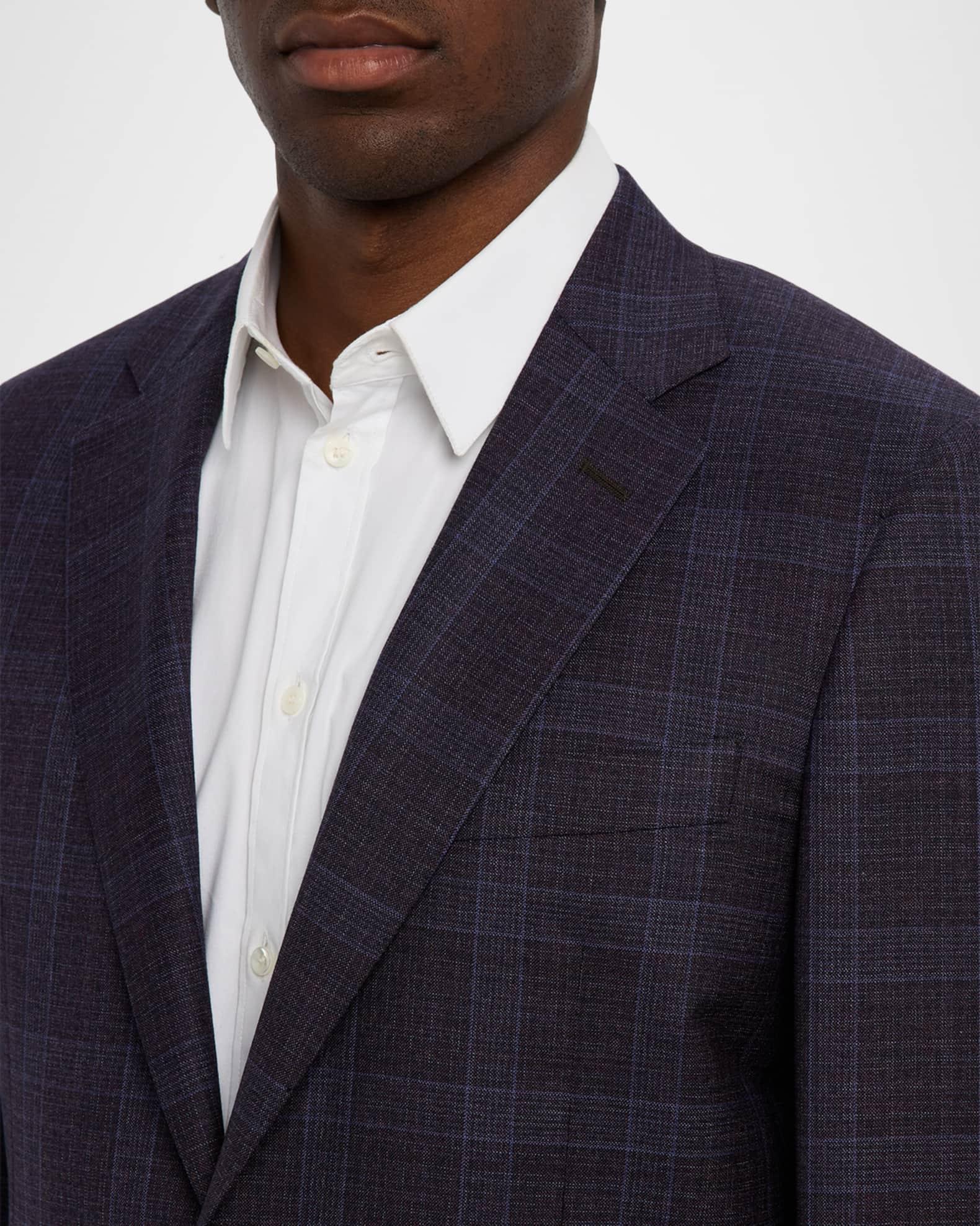 Men's Plaid Wool Notch-Lapel Sport Coat Product Image