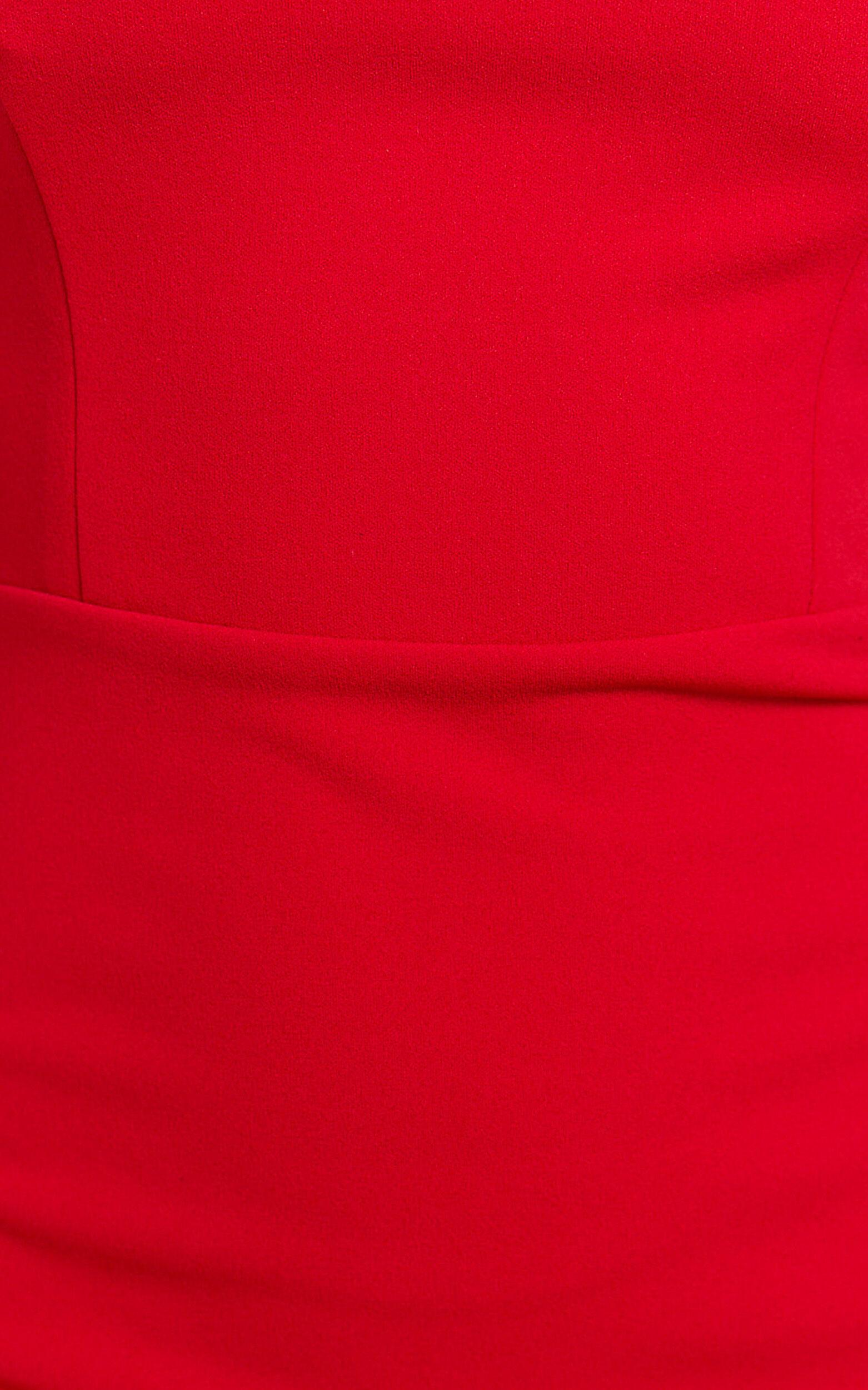 Salome Midi Dress - Halter Neck Column Dress in Red Product Image