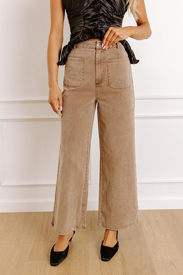 The Lana High Waist Wide Leg Jean in Mocha Product Image