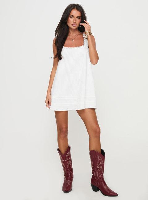 Alanah Mini Dress White Petite Product Image