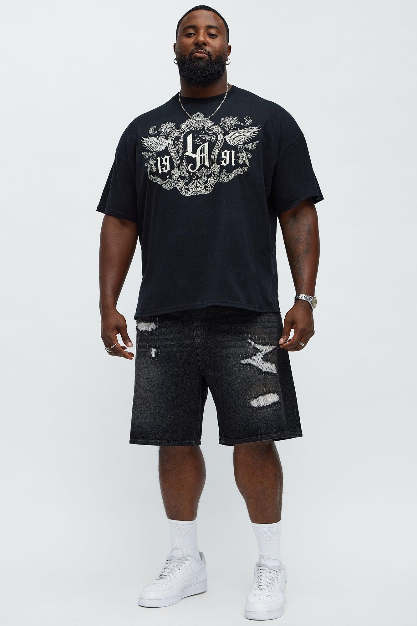 West Coast Royalty Oversized Short Sleeve Tee - Black Male Product Image