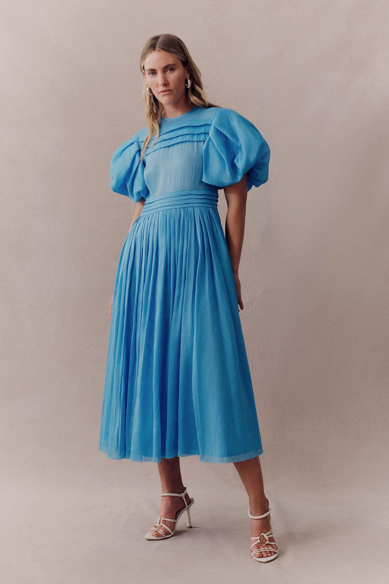 Sylvia Pintuck Midi Dress Product Image