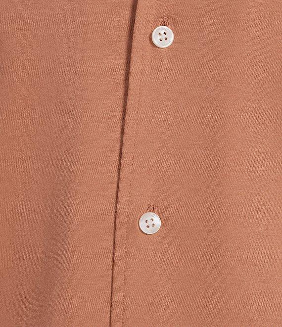 Murano Liquid Luxury Interlock Coat Front Short Sleeve Woven Shirt Product Image