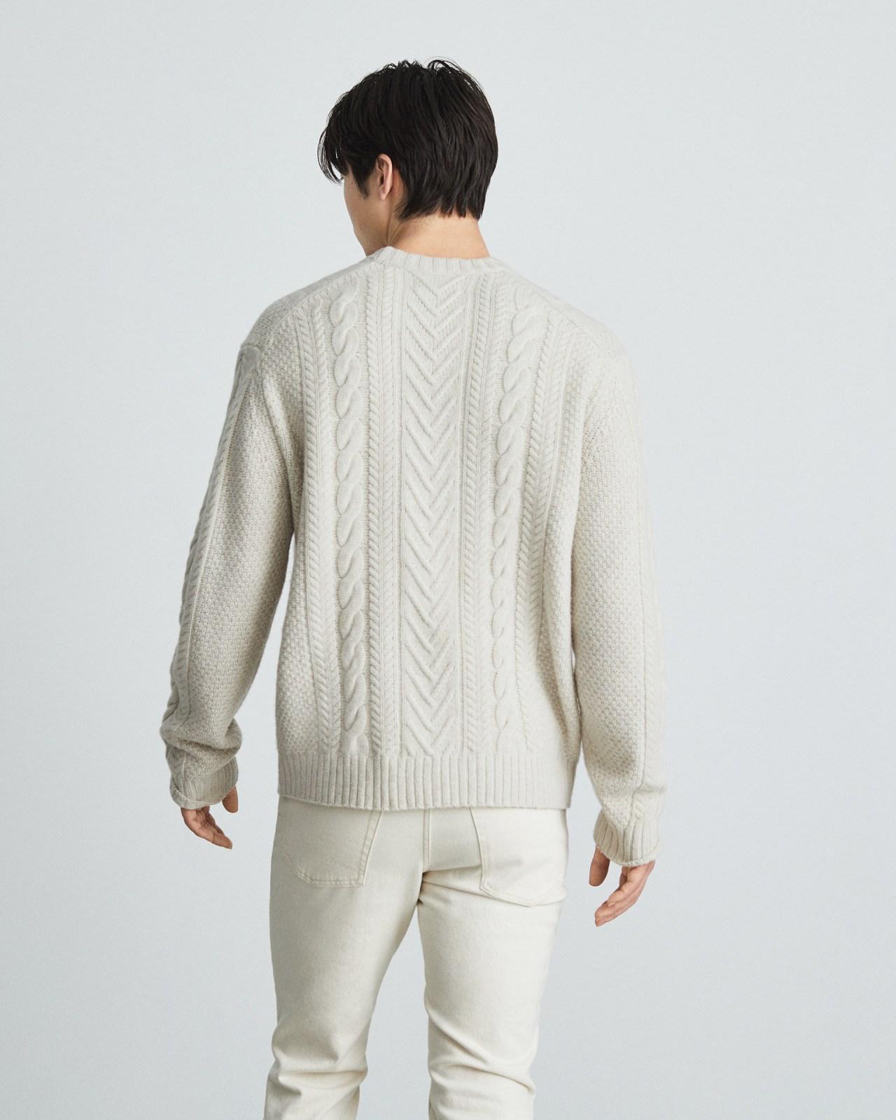 The Felted Merino Cable-Knit Crew Product Image