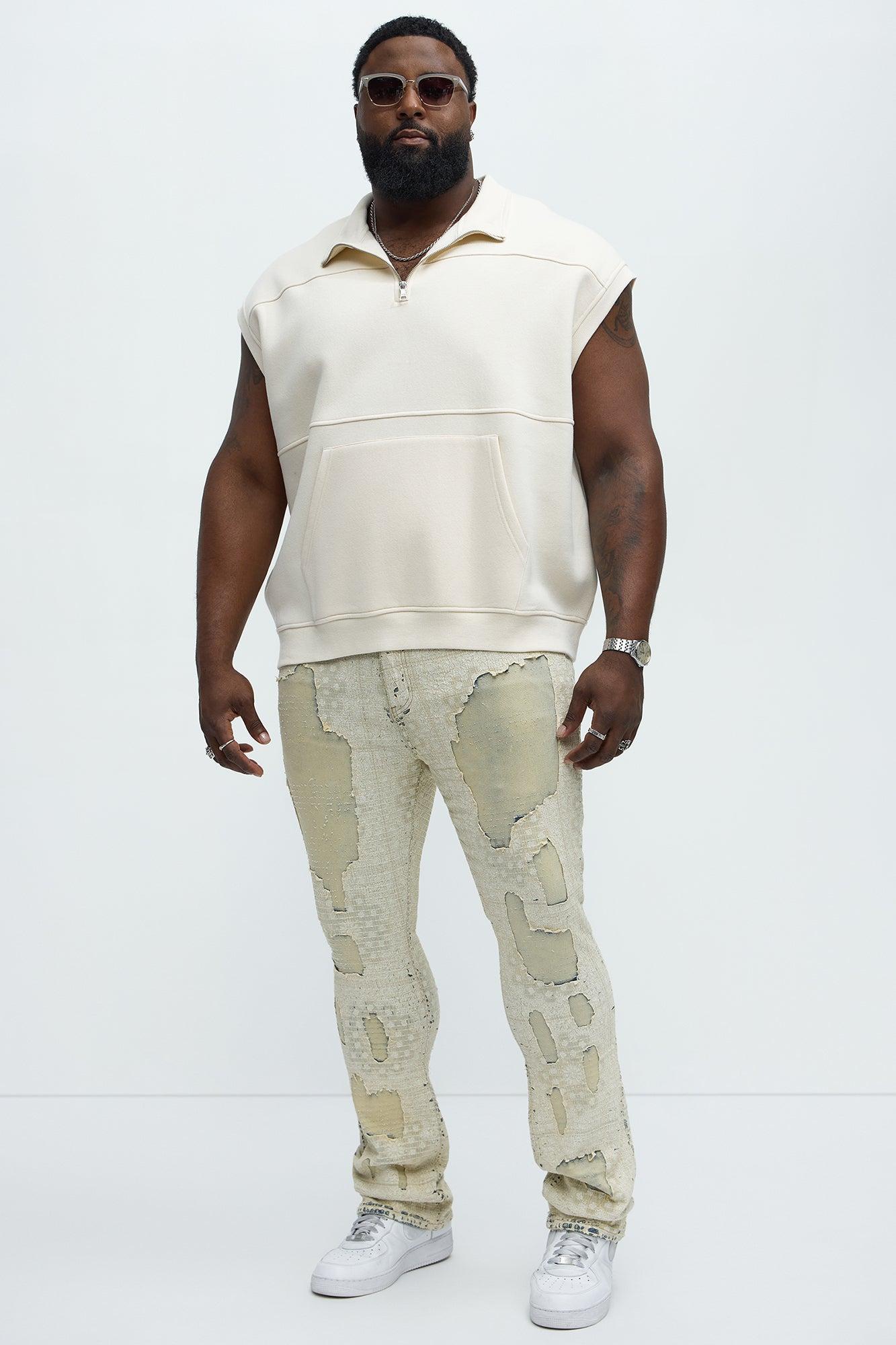 Tyson Over Trails Sleeveless Sweatshirt - Cream Product Image