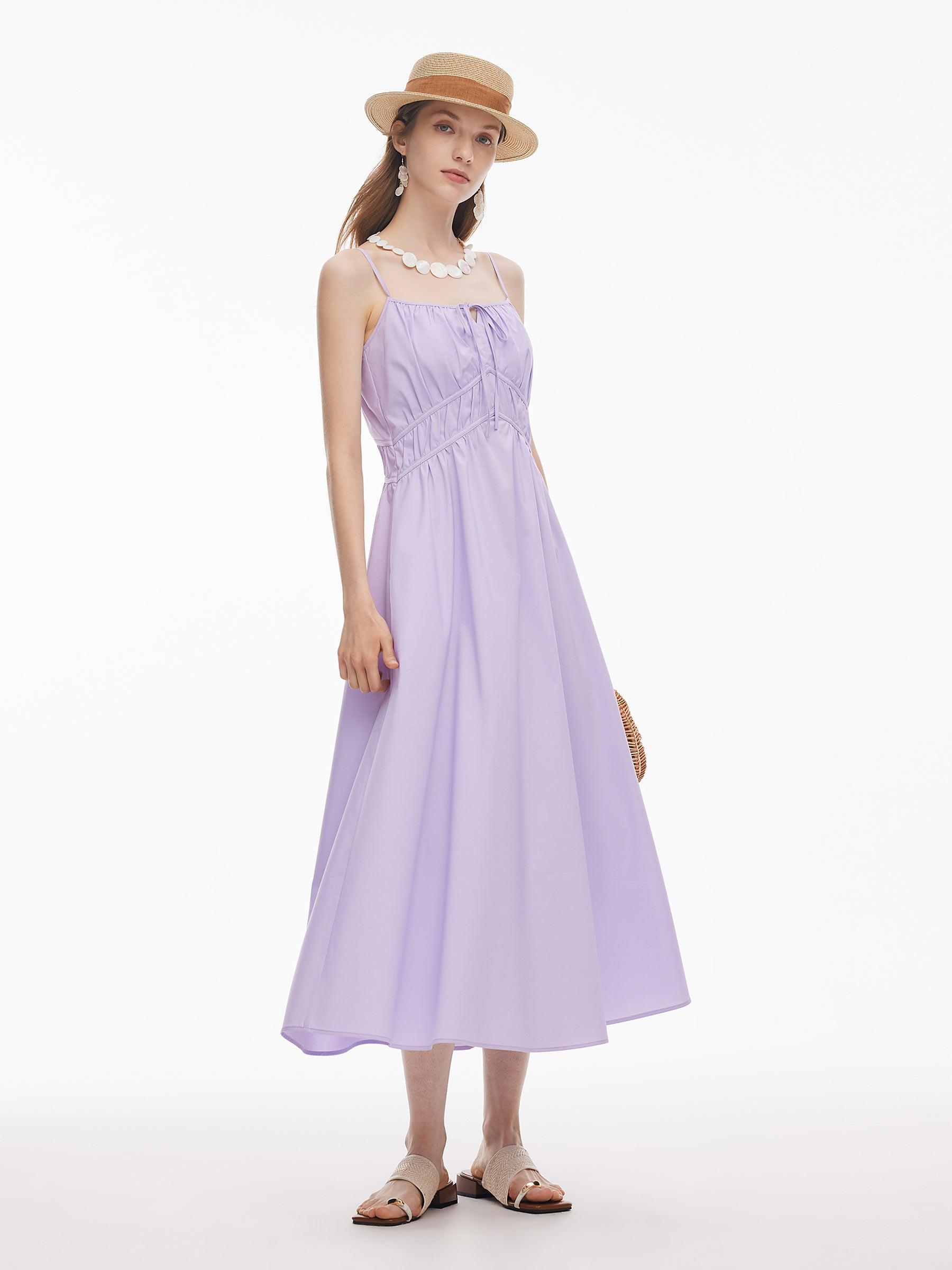 Adjustable Neckline Women A-Line Strap Maxi Dress Product Image