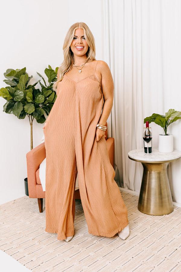Fiercely Loved Jumpsuit In Camel Curves Product Image