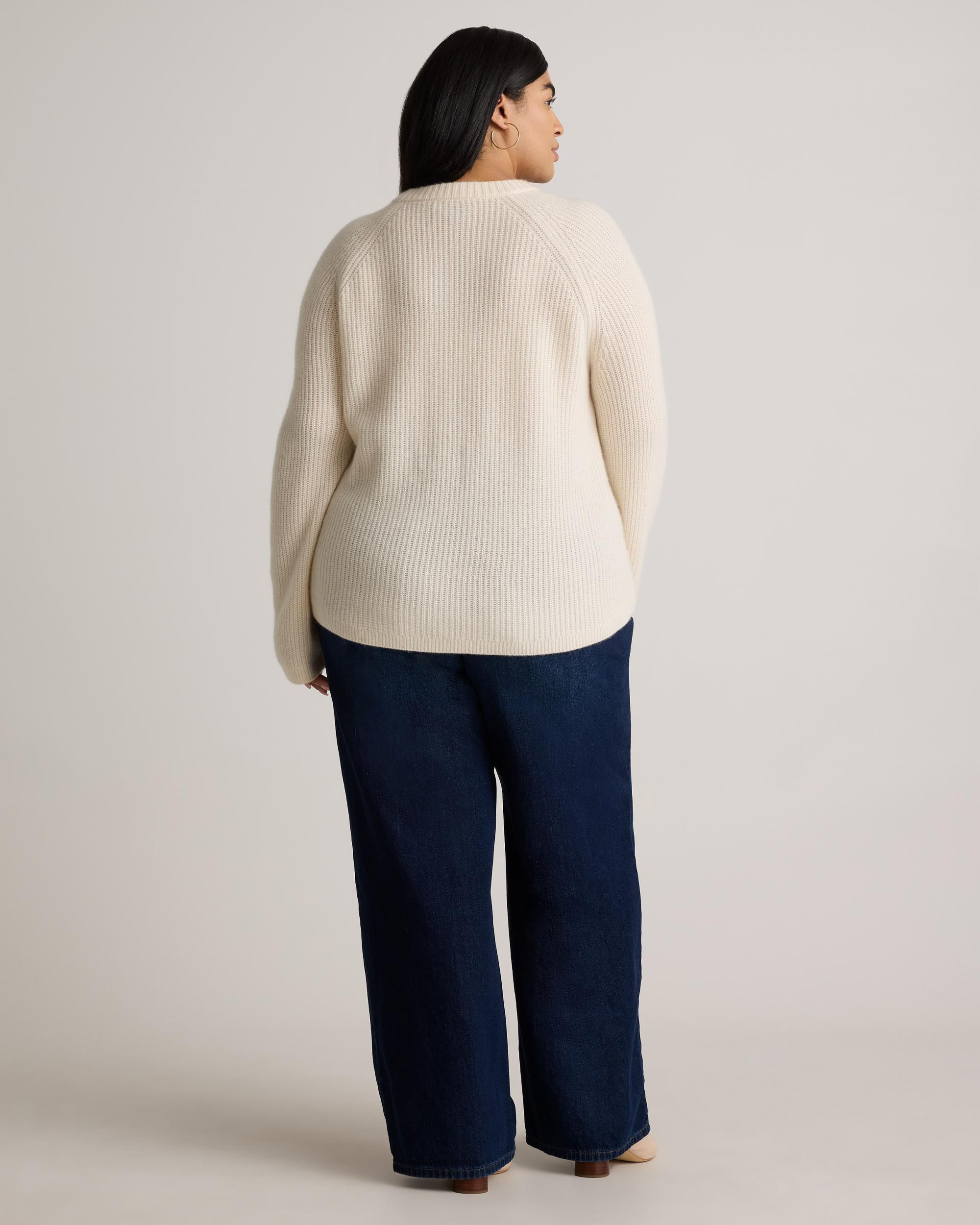 Quince | Women's Mongolian Cashmere Fisherman Crewneck Sweater Product Image