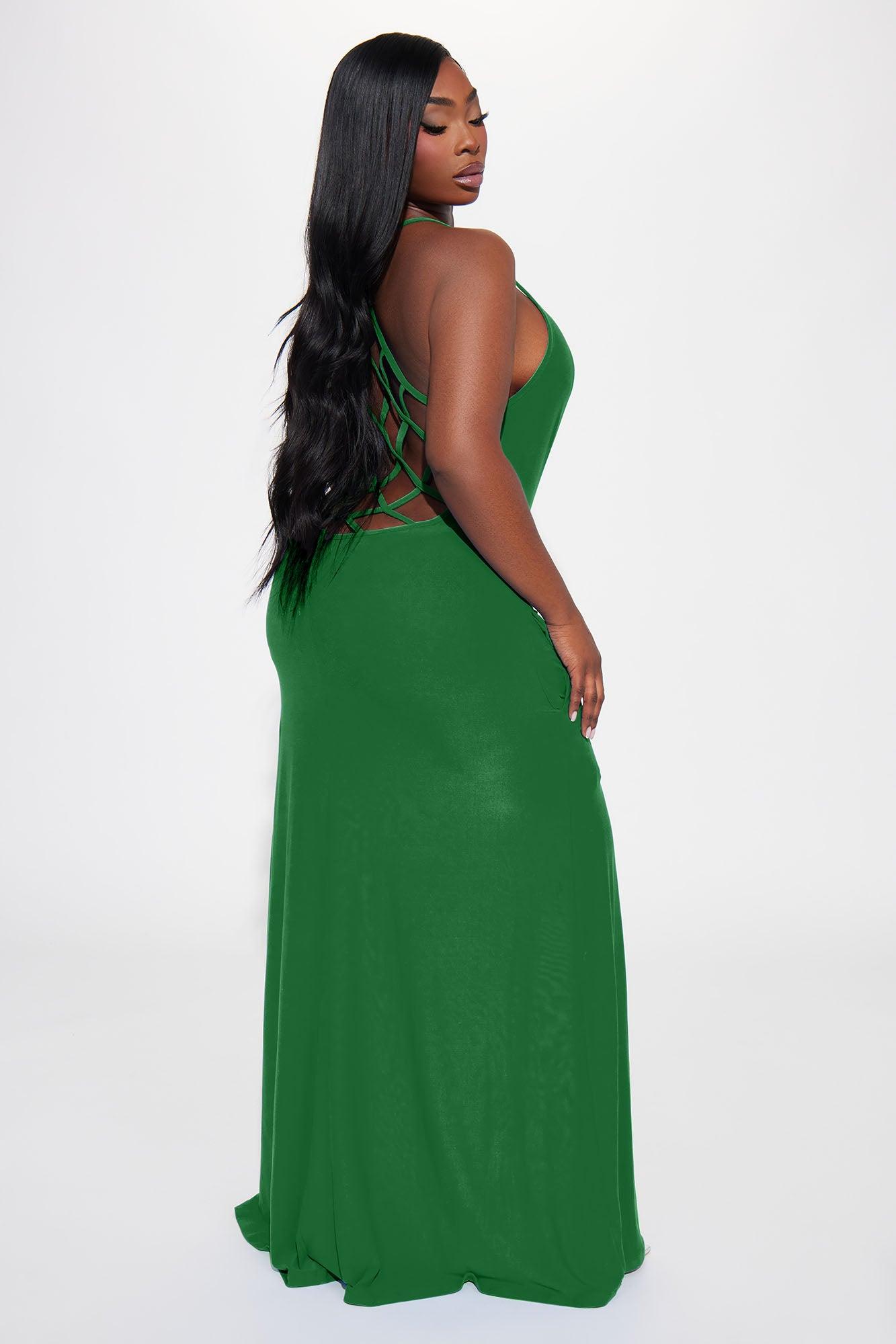 Let Be Real Maxi Dress - Kelly Green Product Image