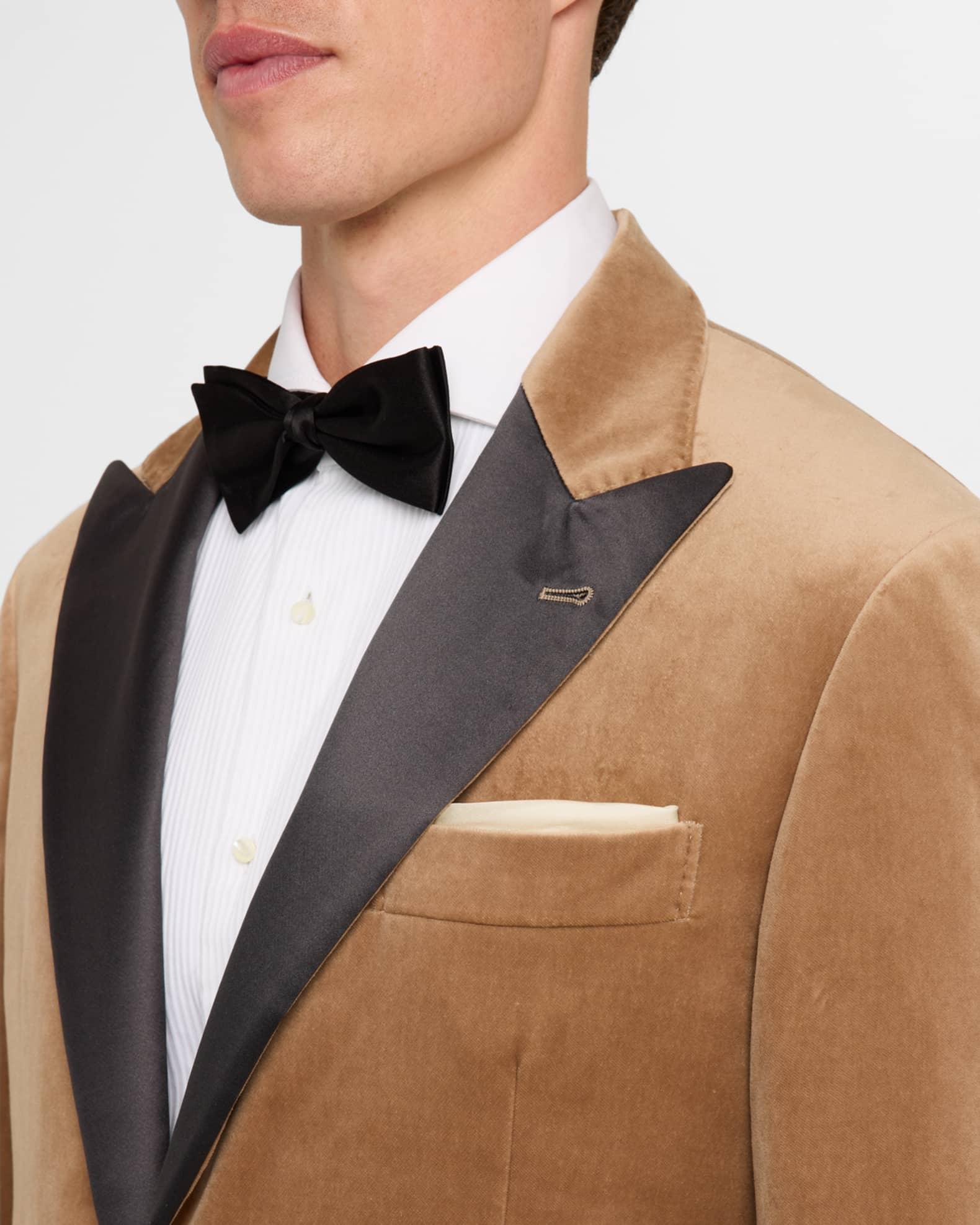 Men's Peak-Lapel Velvet Dinner Jacket Product Image