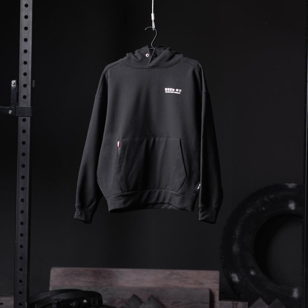 0874. Tech-Terry™ Zip Pocket Hoodie - Black "RP Wings Stack" Product Image