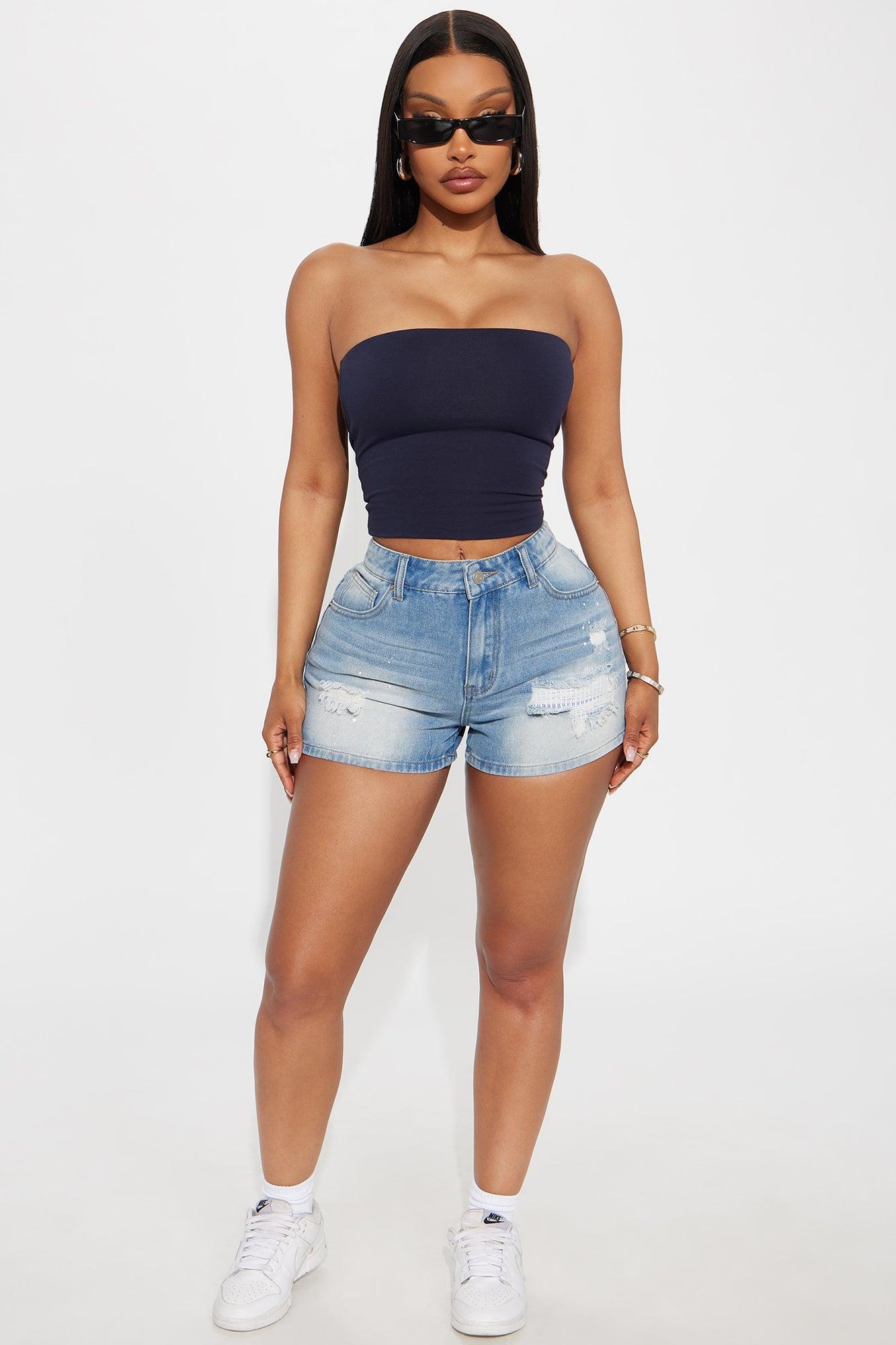 Talia Tube Top - Navy Product Image