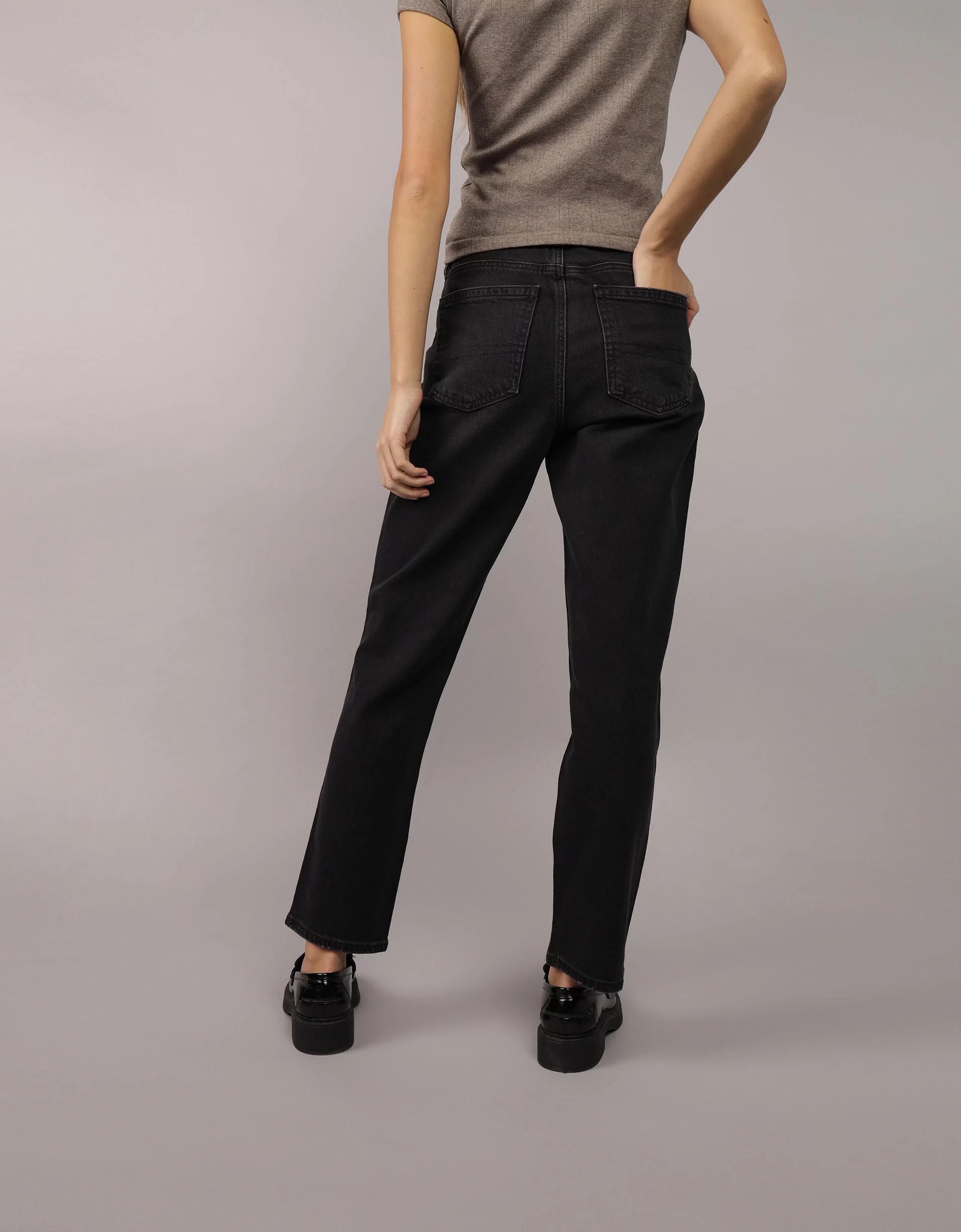 AE Stretch Super High-Waisted Ankle Straight Jean Product Image