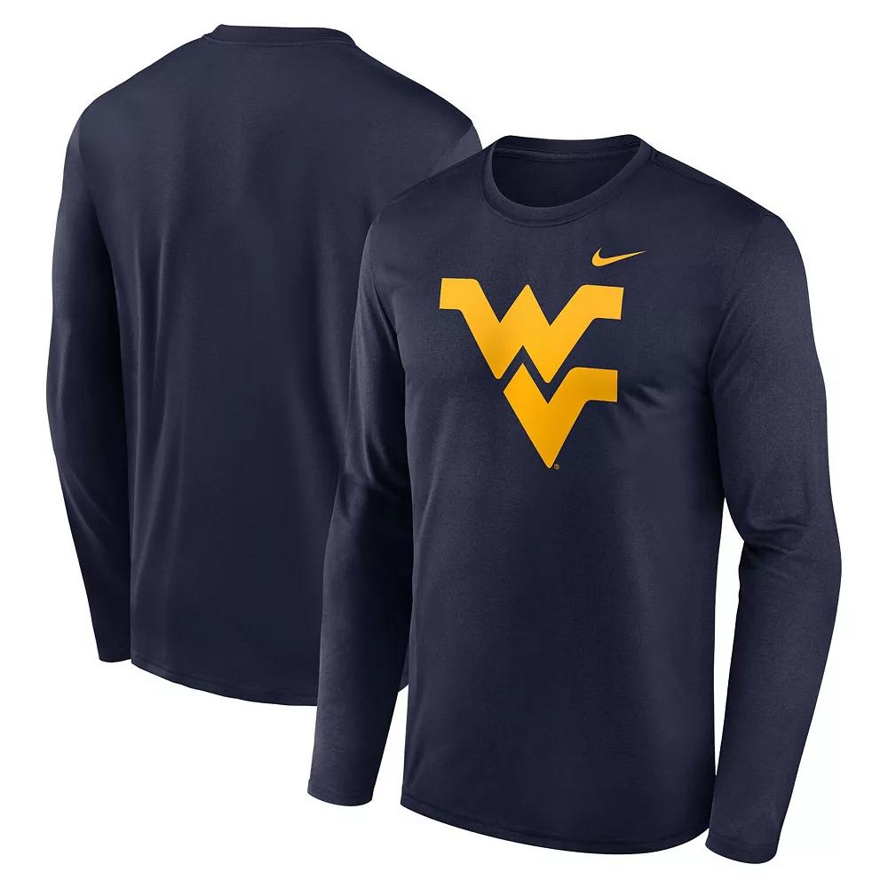 Men's Nike Navy West Virginia Mountaineers Primetime Primary Legend Long Sleeve T-Shirt,  Product Image