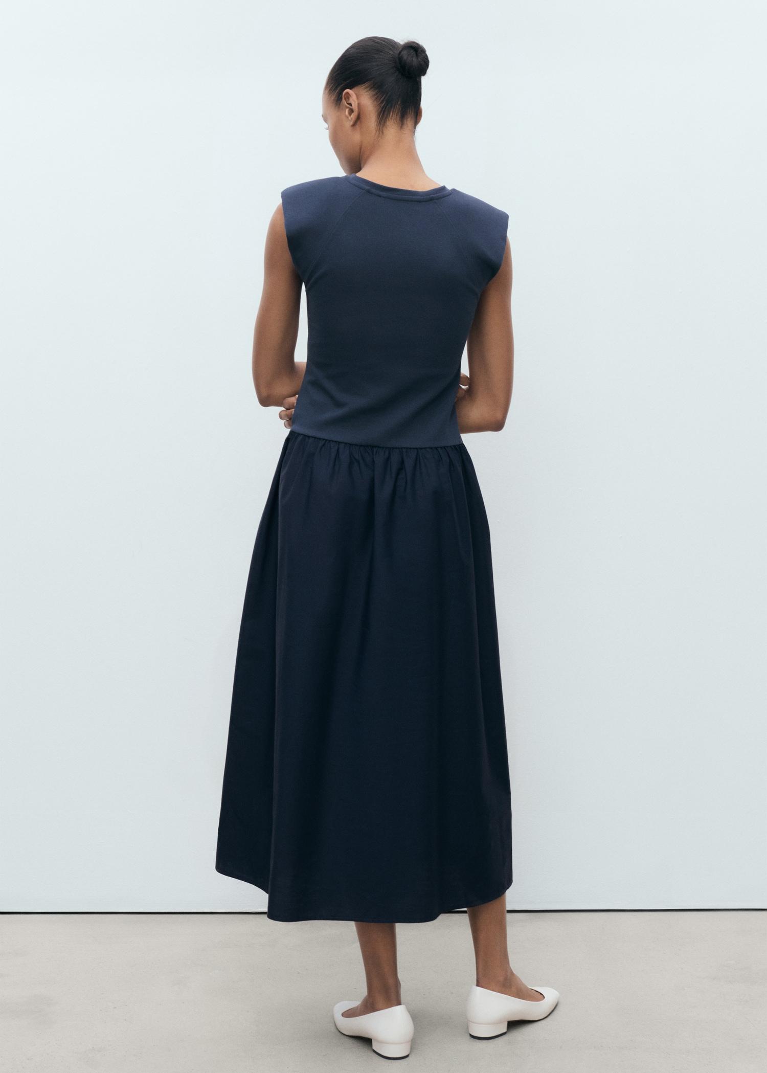Combined fabric midi-dress - Women | MANGO USA Product Image