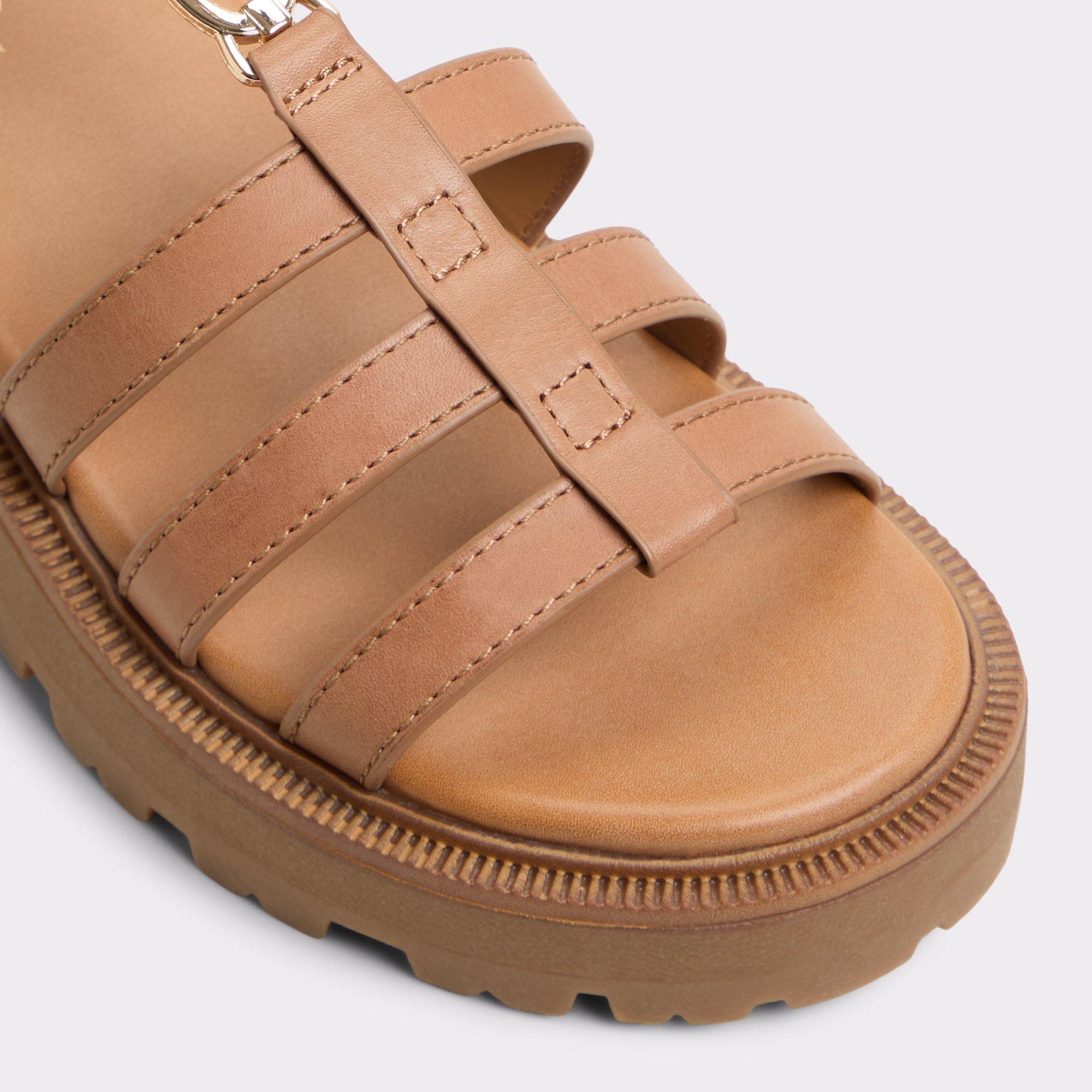 ALDO Lamington - Women's Strappy Sandal Sandals - Brown, Size 7 Product Image